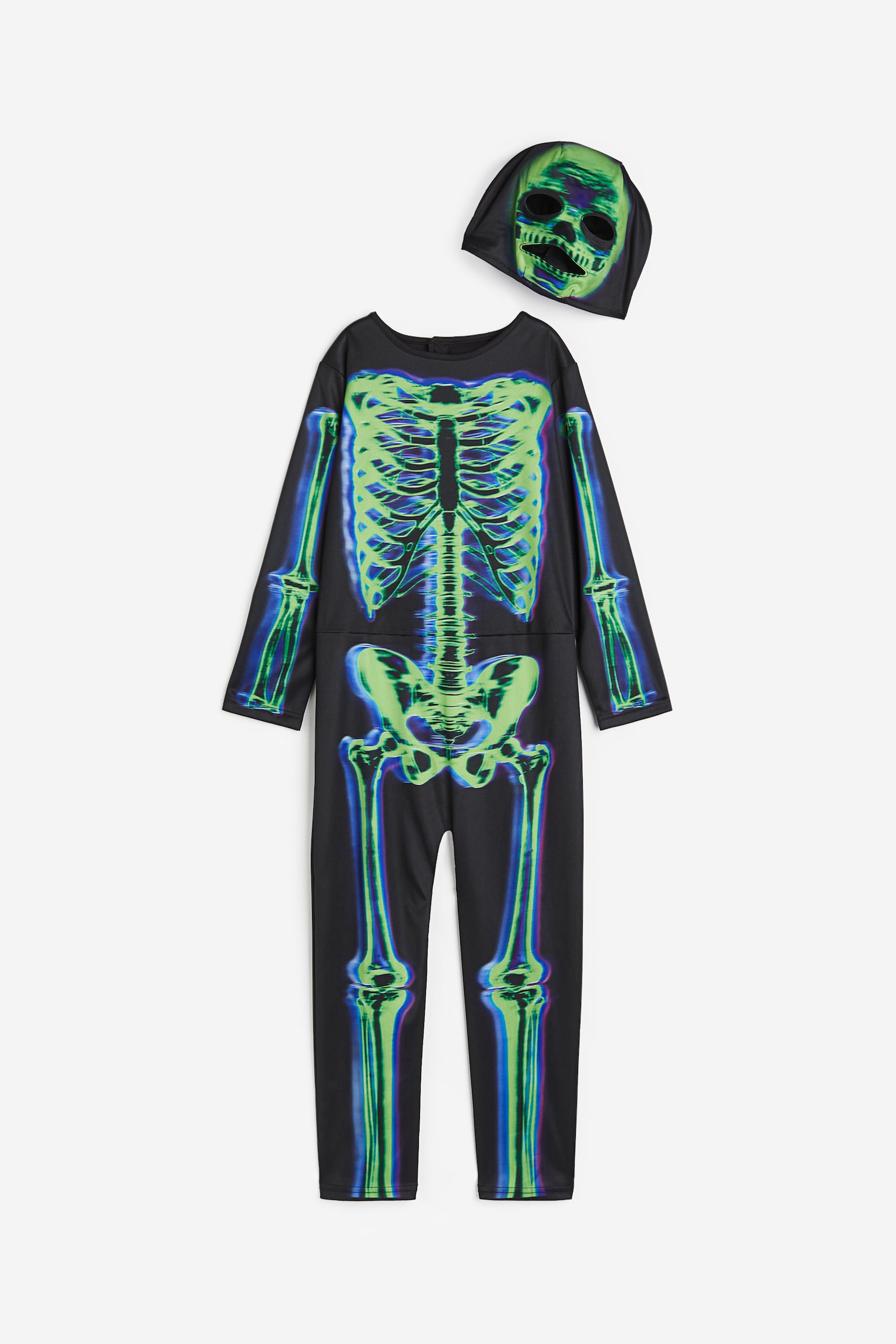 Fancy Dress Costume - Black/Skeleton/Black/Skeleton - 1