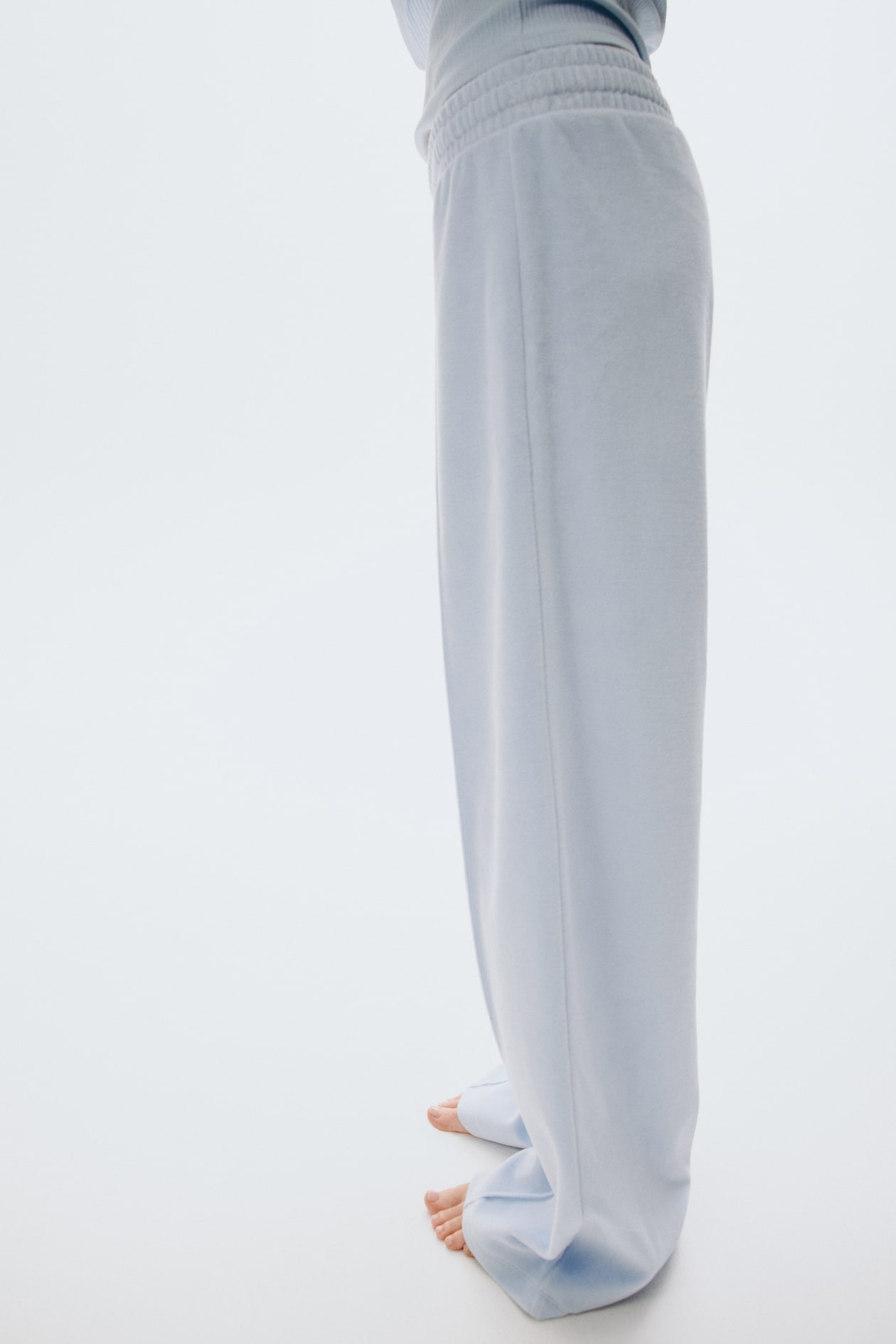 Wide-Leg Velour Joggers - image 5