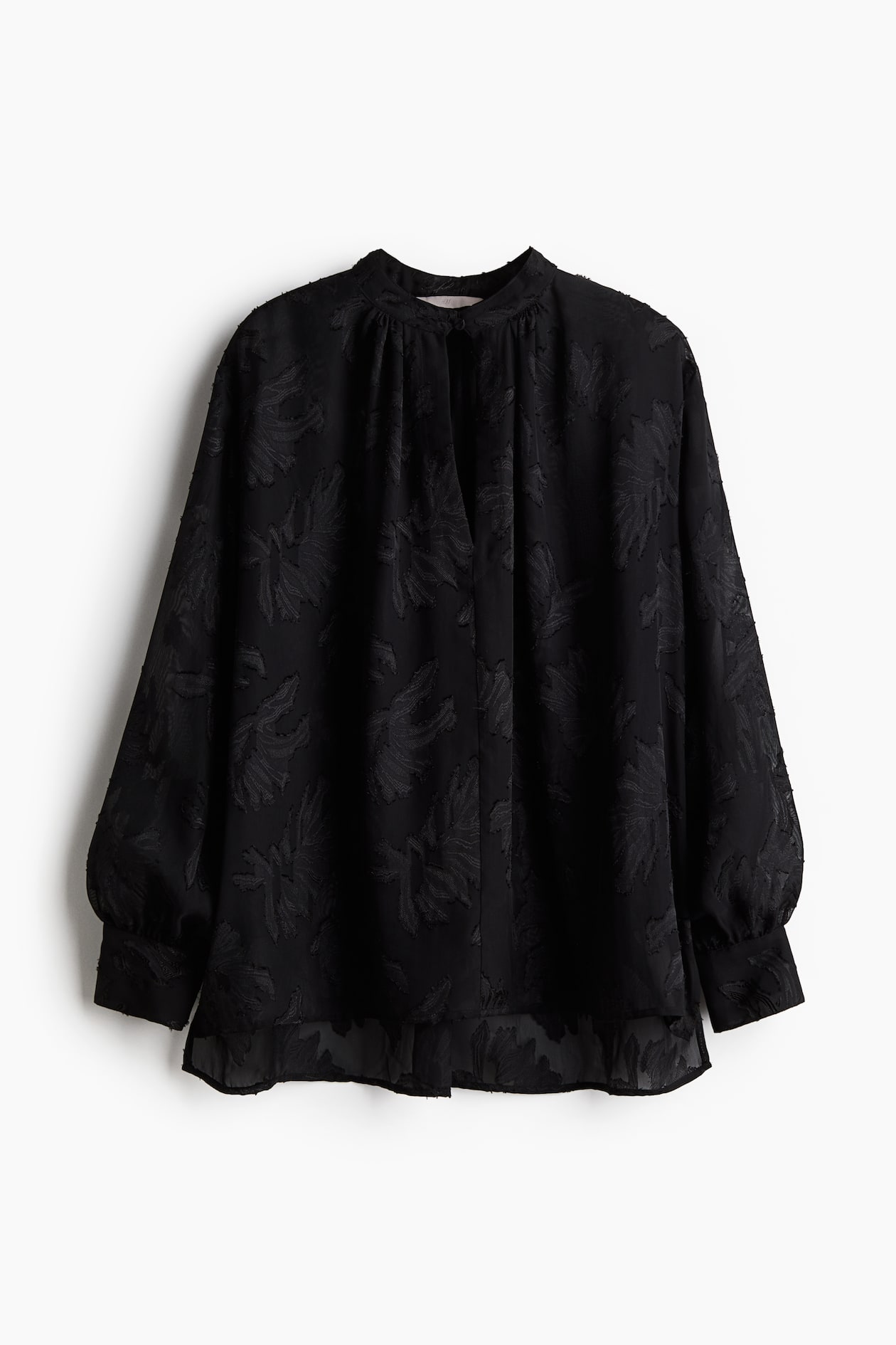 Jacquard-Weave Blouse