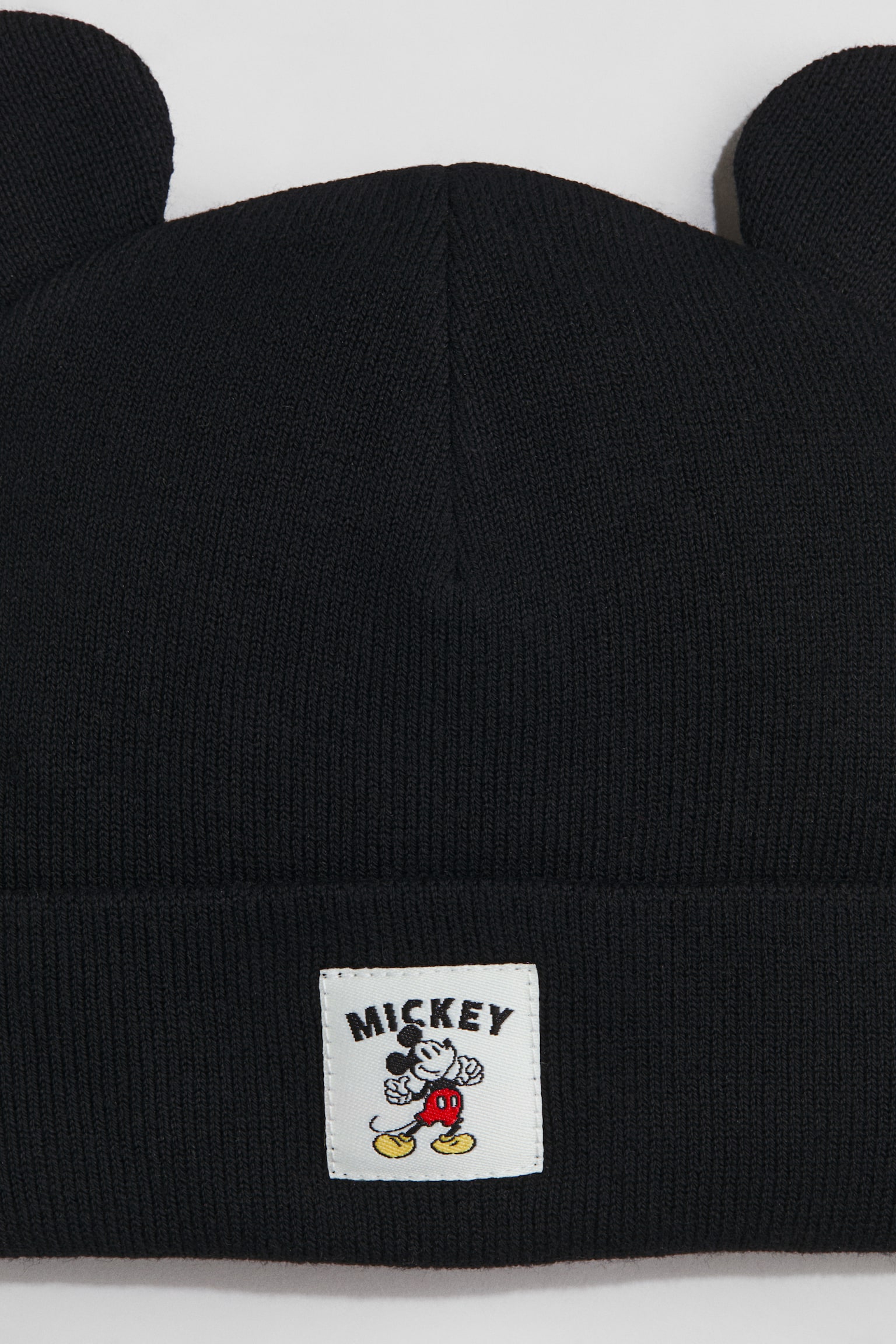 Детская шапка H&M Beanie with Ear Appliqué, цвет: Чёрный — фото 2