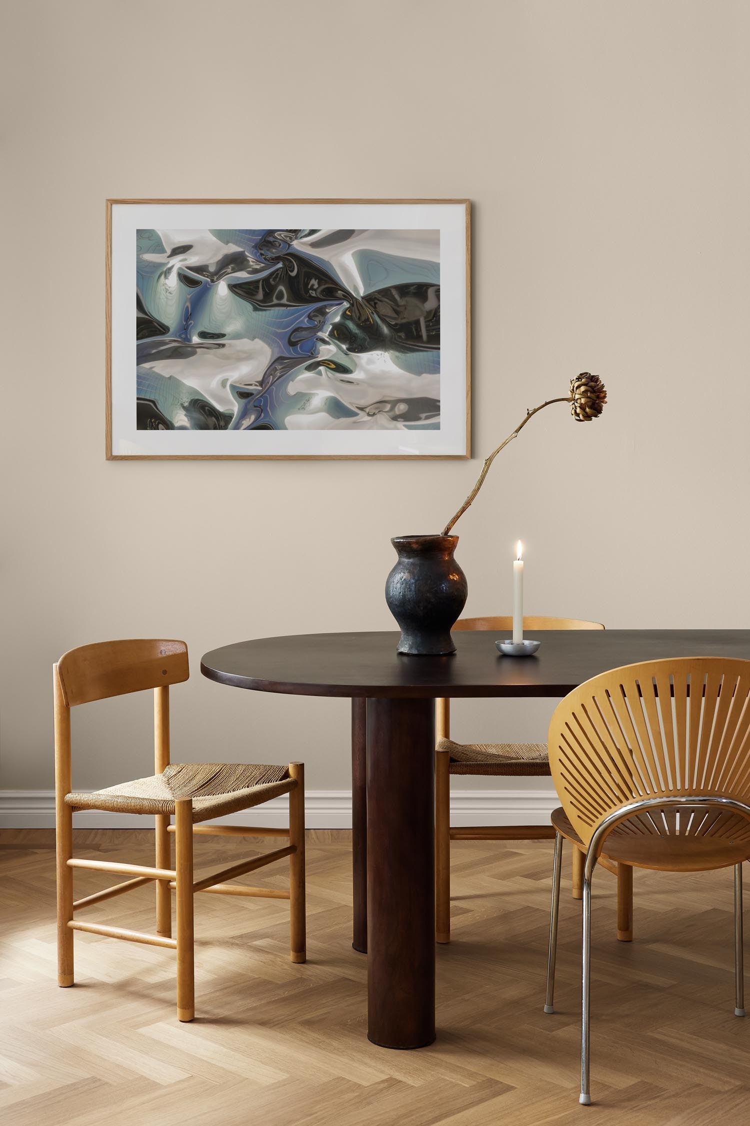 Metallic Waves Poster - Metallic Waves