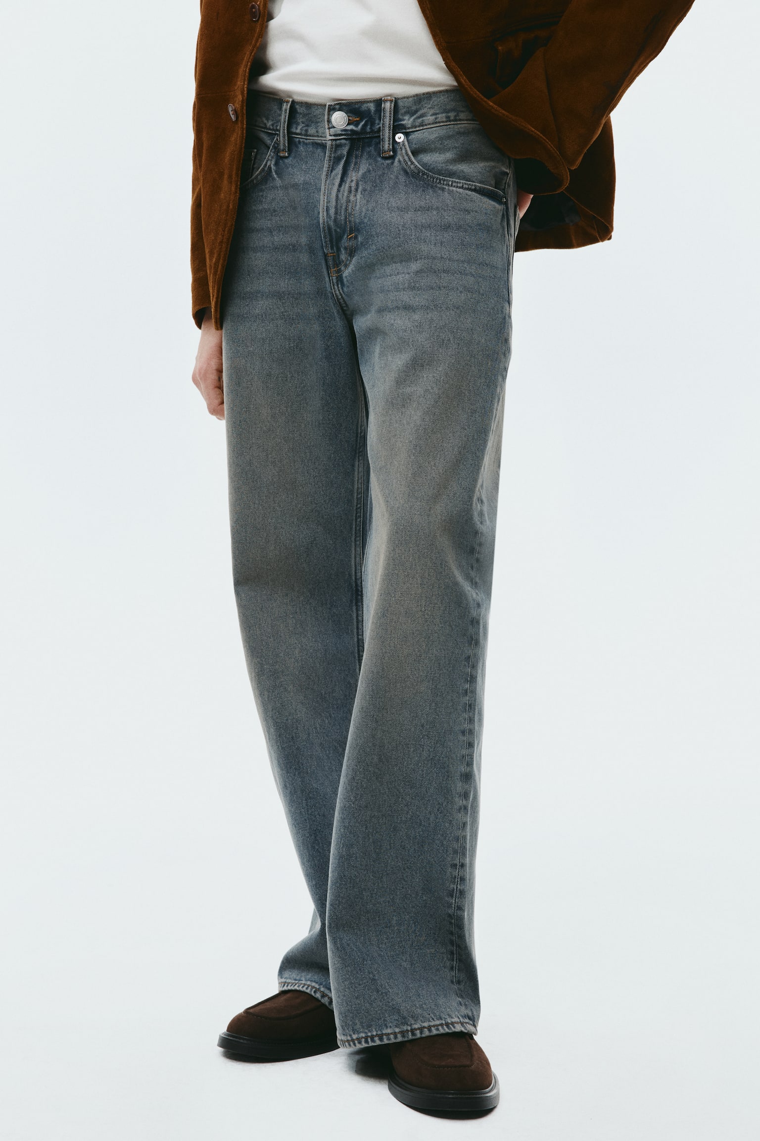 Relaxed Bootcut Jeans - Блакитний денім/Світло-блакитний денім/Сірий денім/Випраний чорний/Коричневий денім/Блакитний денім/Блакитний денім - 4