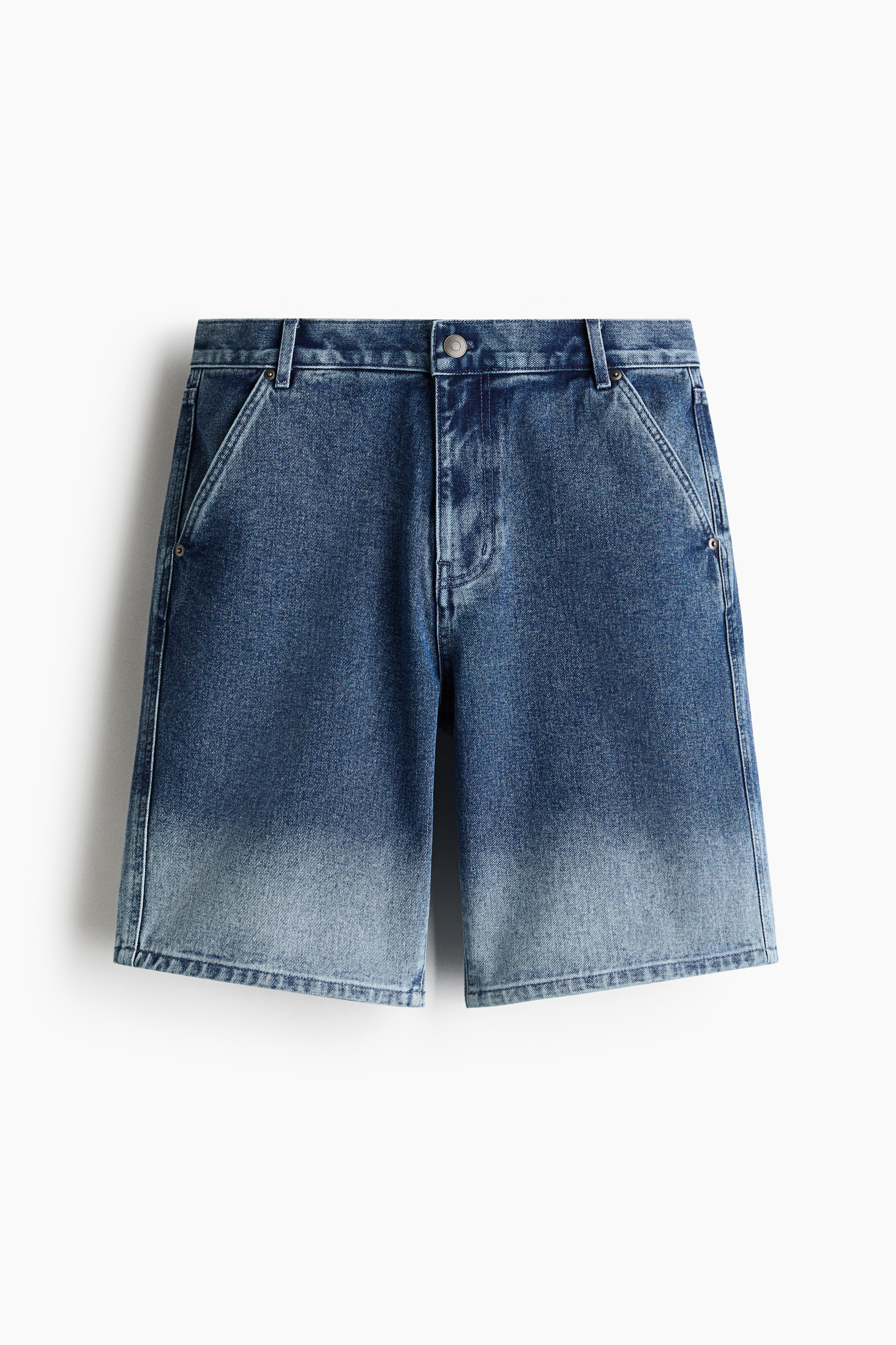Loose Fit Denim shorts - Denim blue/Denim black
