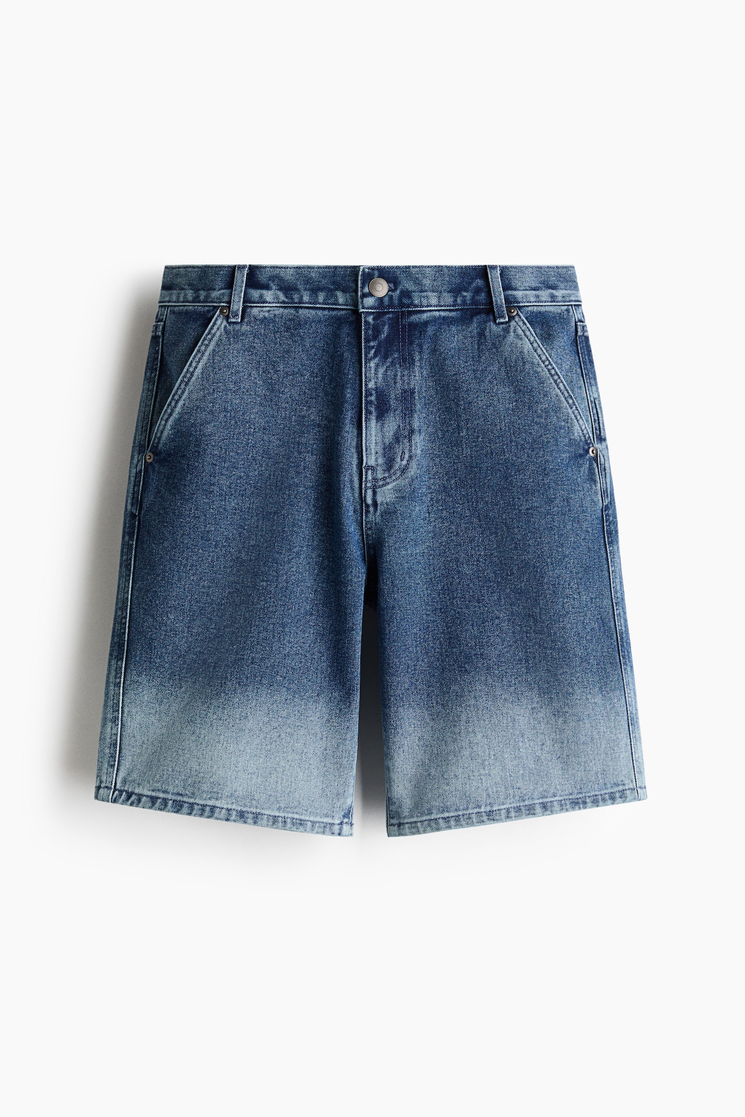 Loose Fit Denim shorts - Denim blue/Denim black - 1