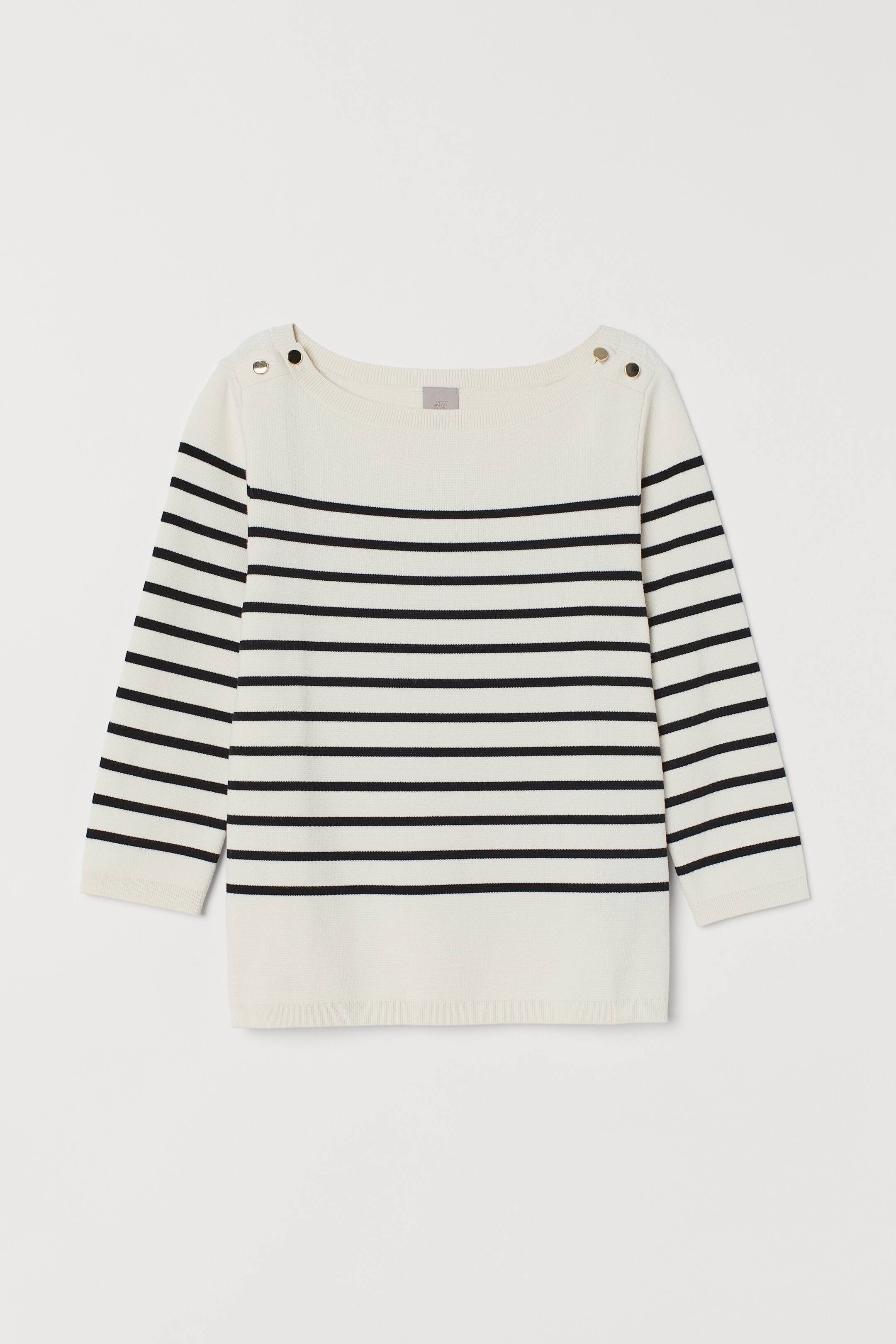 Pullover mit U-Boot-Ausschnitt - U-Boot-Ausschnitt - 3/4-Arm  