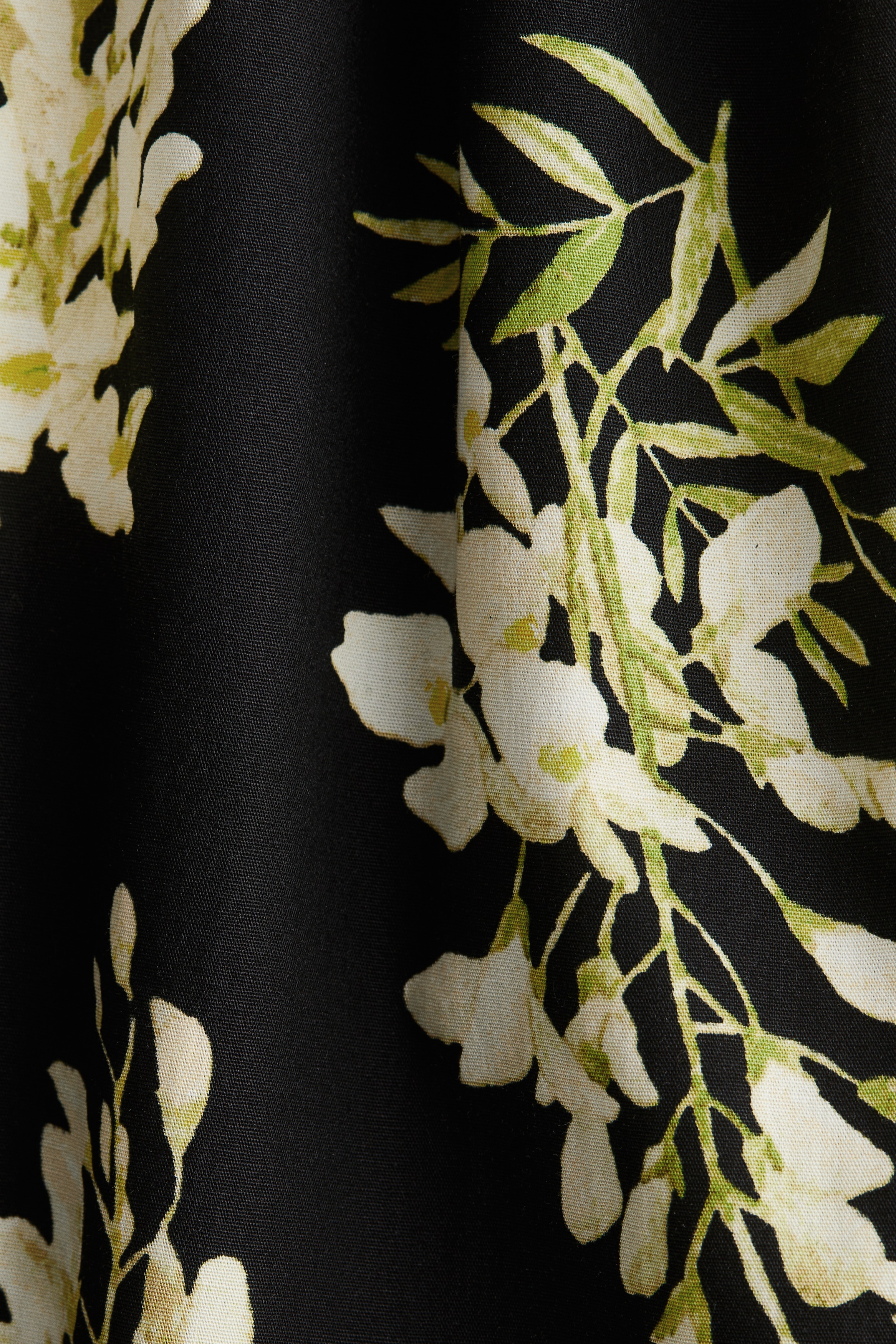 Flared-skirt cotton dress