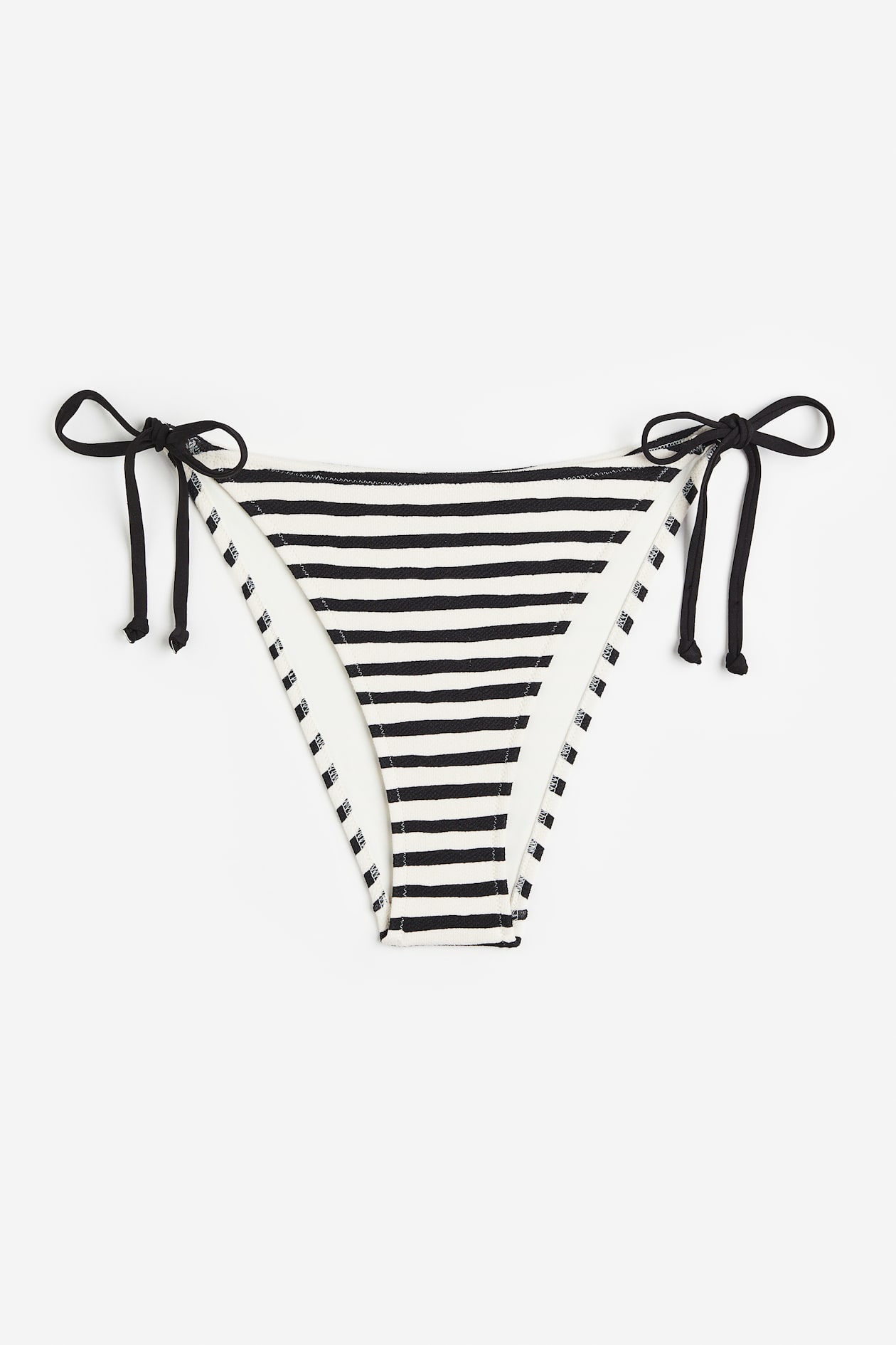 Tie tanga bikini bottoms - White/Black striped - Ladies | H&M GB