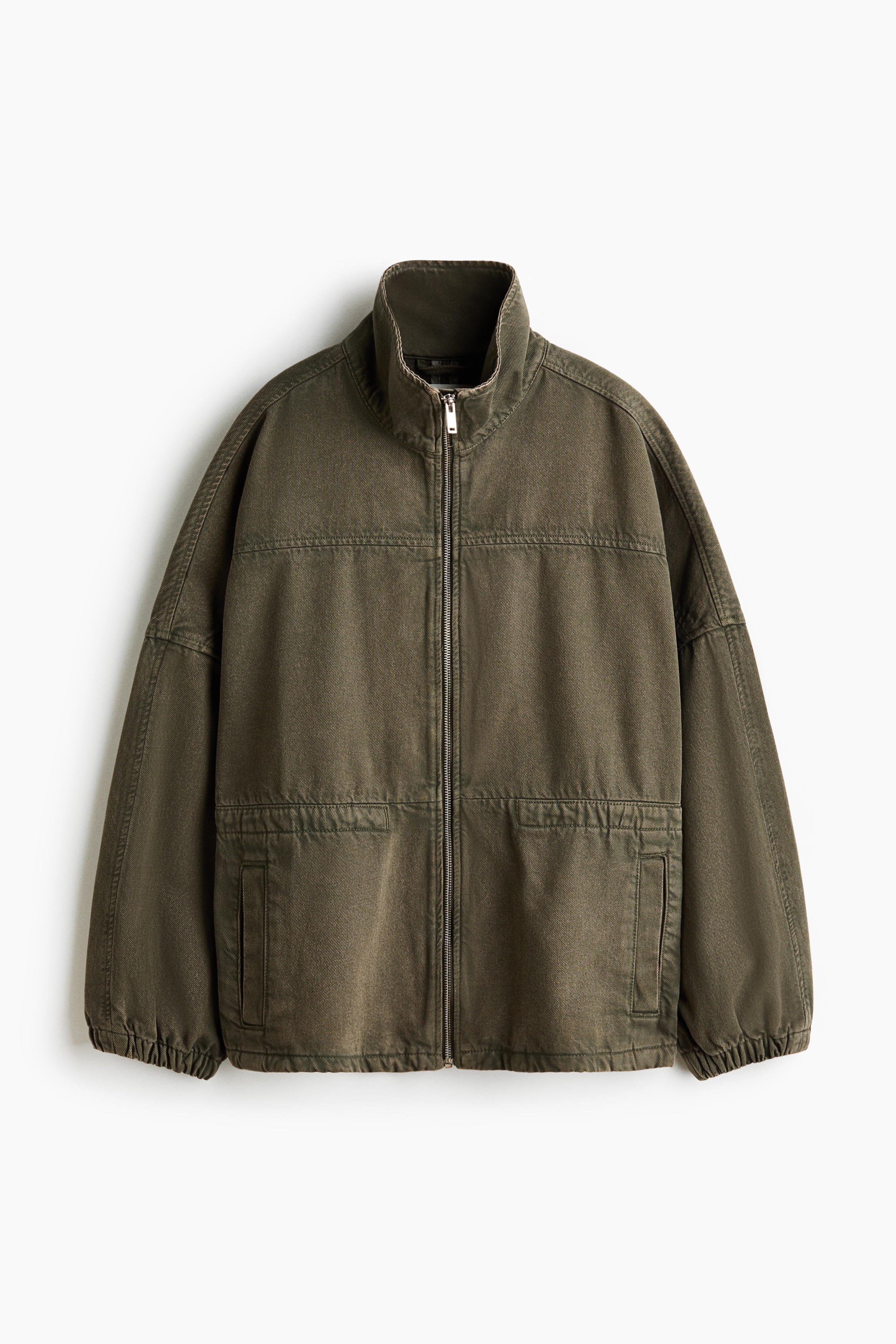 Denimjacke in Oversized - Khakigrün