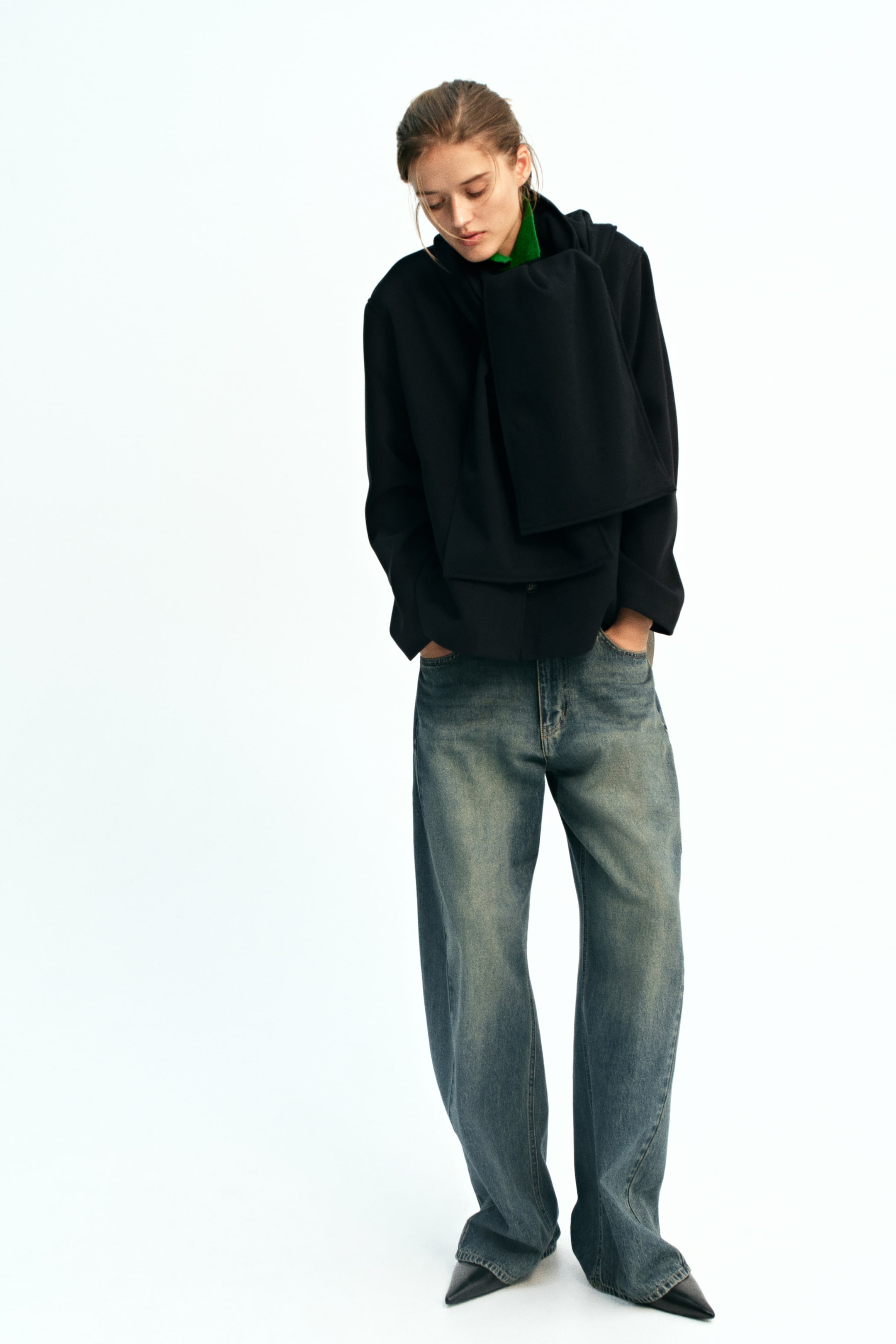 View larger image: Scarf-detail jacket - Black - Ladies | H&M 1