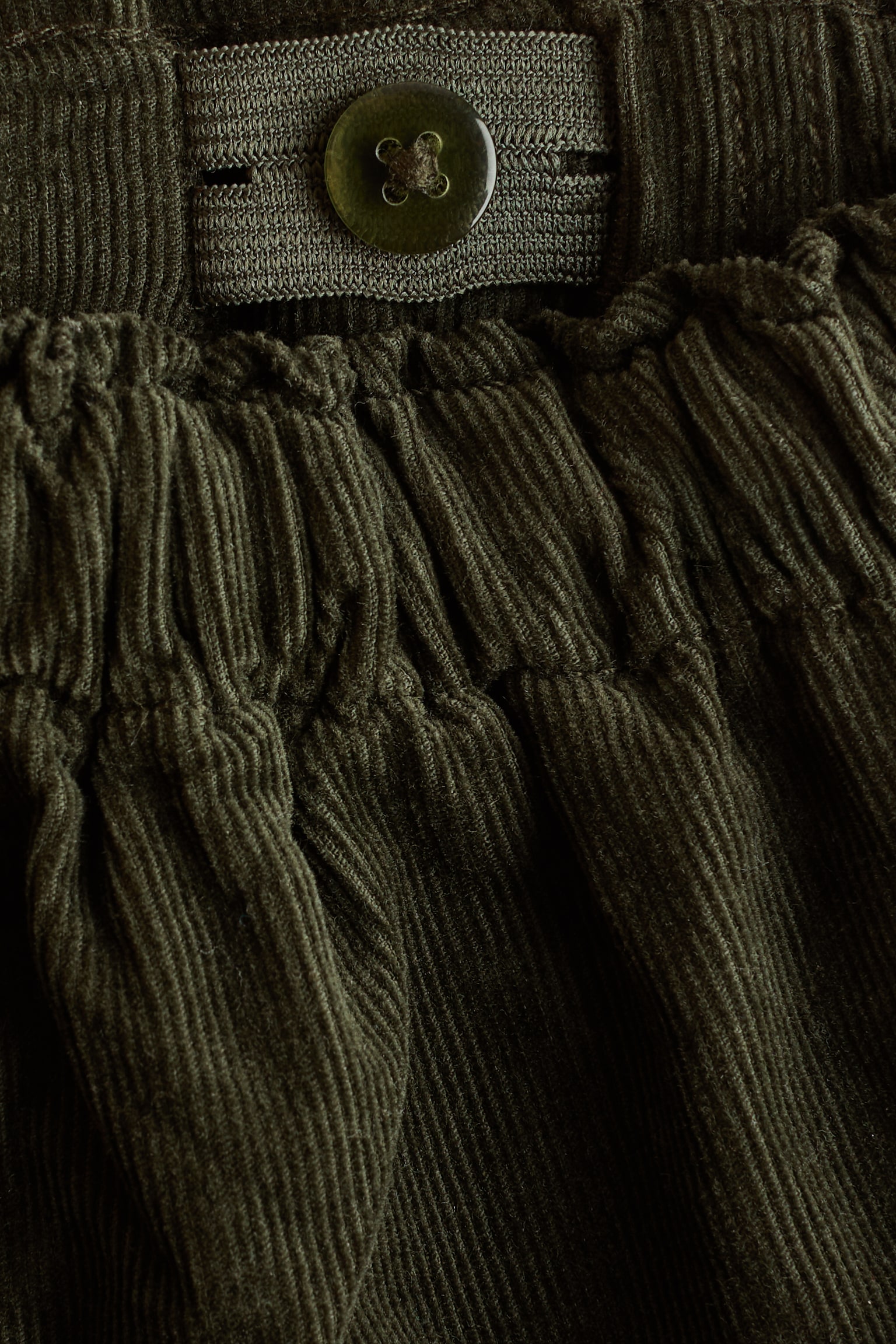 Детские брюки H&M 2-pack Lined Cotton, цвет: Хаки зелёный / Бежевый — фото 3