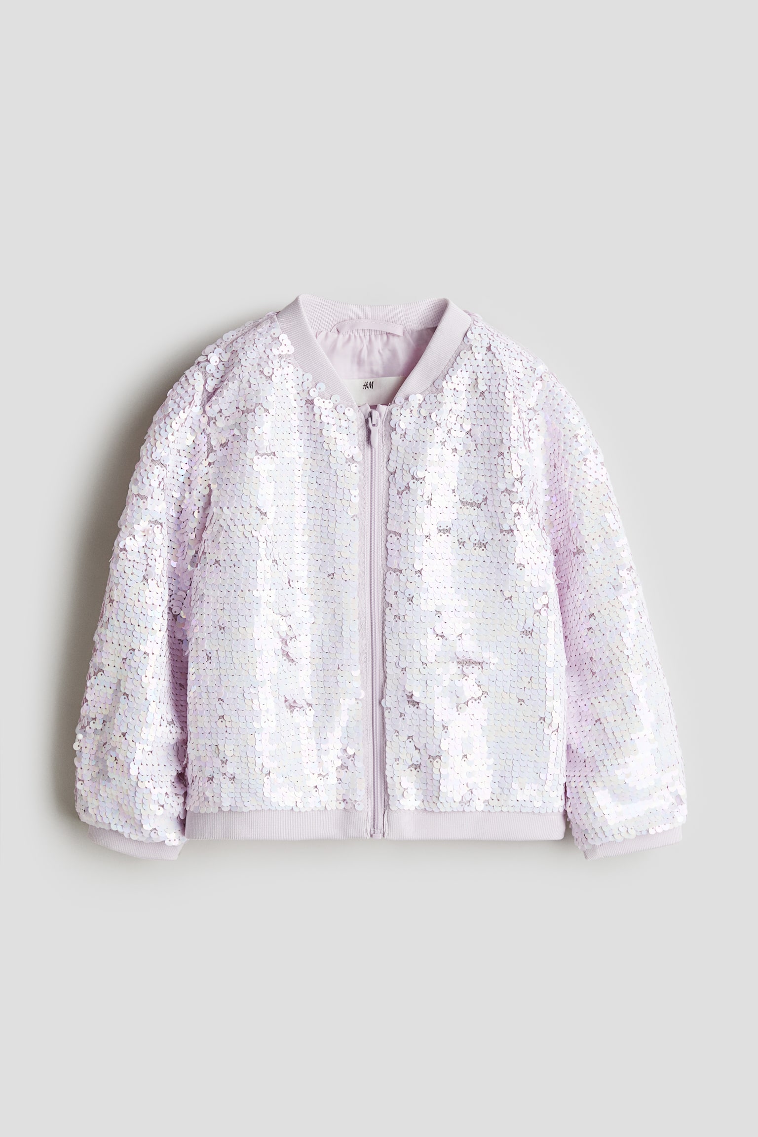 Sequined bomber jacket - Light purple/Light dusty pink/Pink - 1