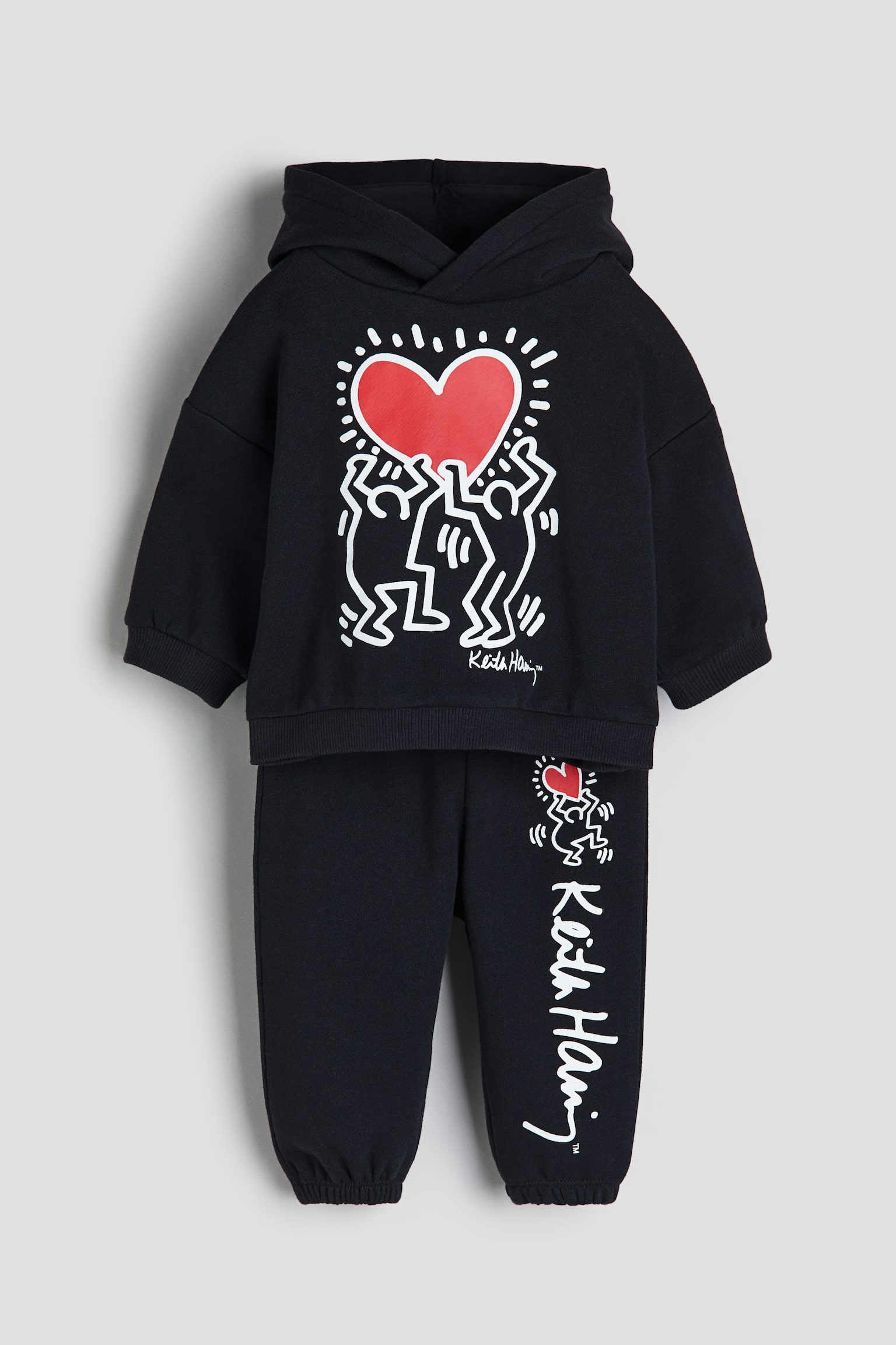 2-piece Print Sweat Set - Black/Keith Haring/Blue/SmileyWorld®/Dusty green/Mickey Mouse/Grey/Marvel/Beige/Mickey Mouse/Light turquoise/LEGO DUPLO/Dark grey/Mickey Mouse - 1