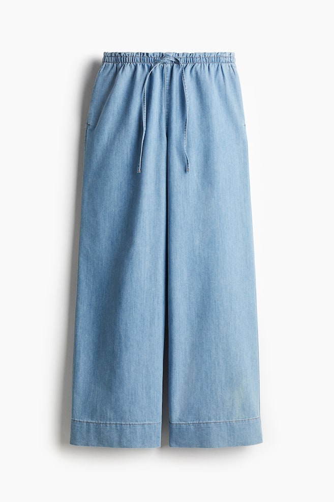 Denim pull-on trousers - Light denim blue - 1