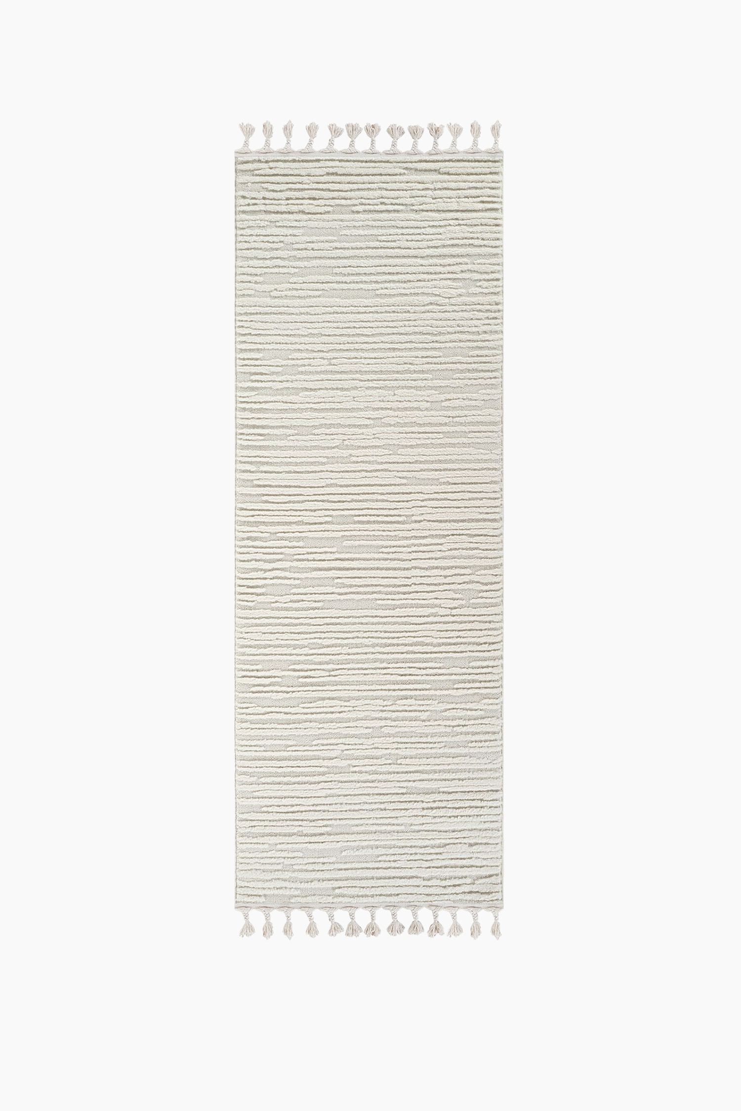 Nora Global High Pile Fringe Rug - Beige