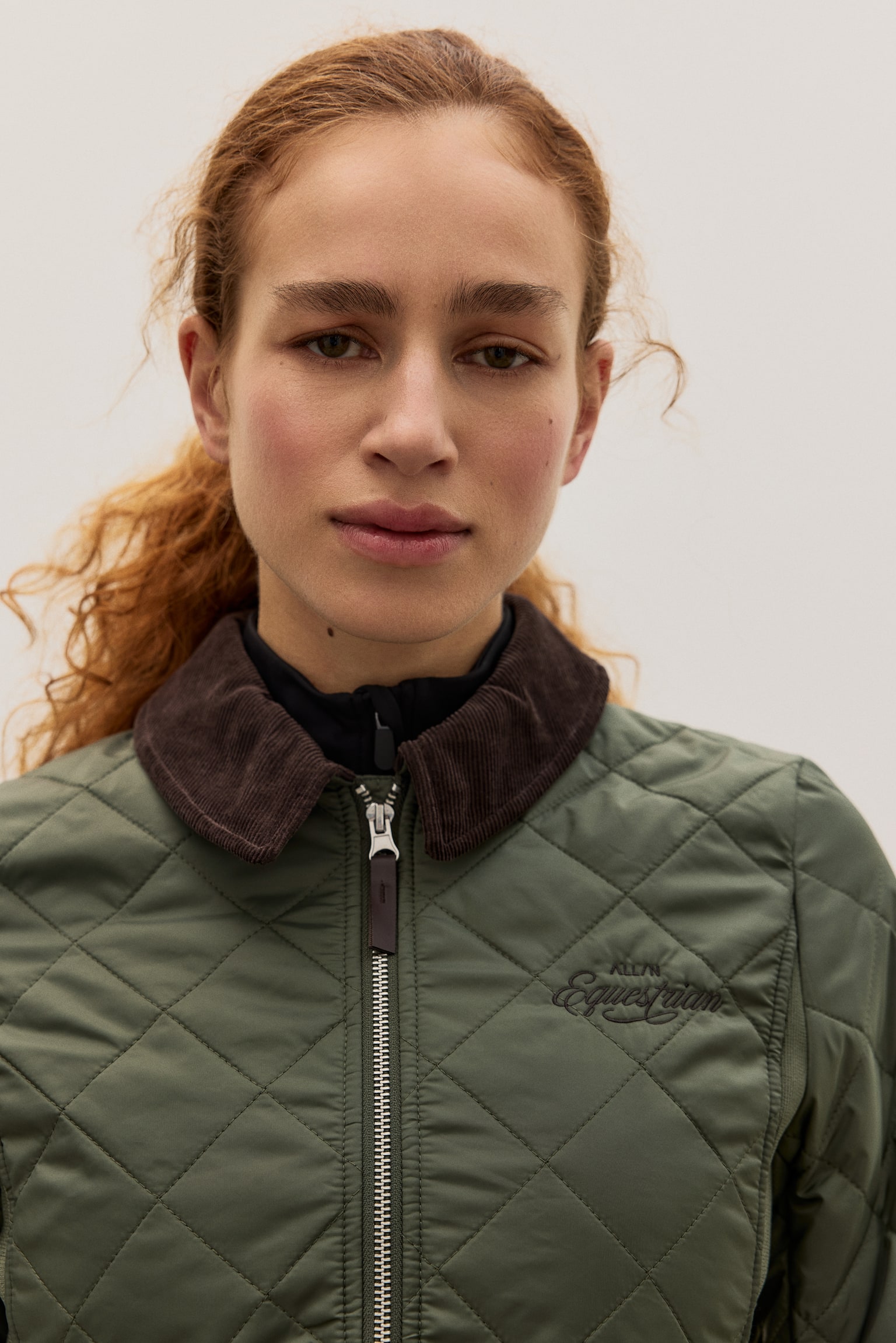 Lightly padded stable jacket - Khaki green - 9