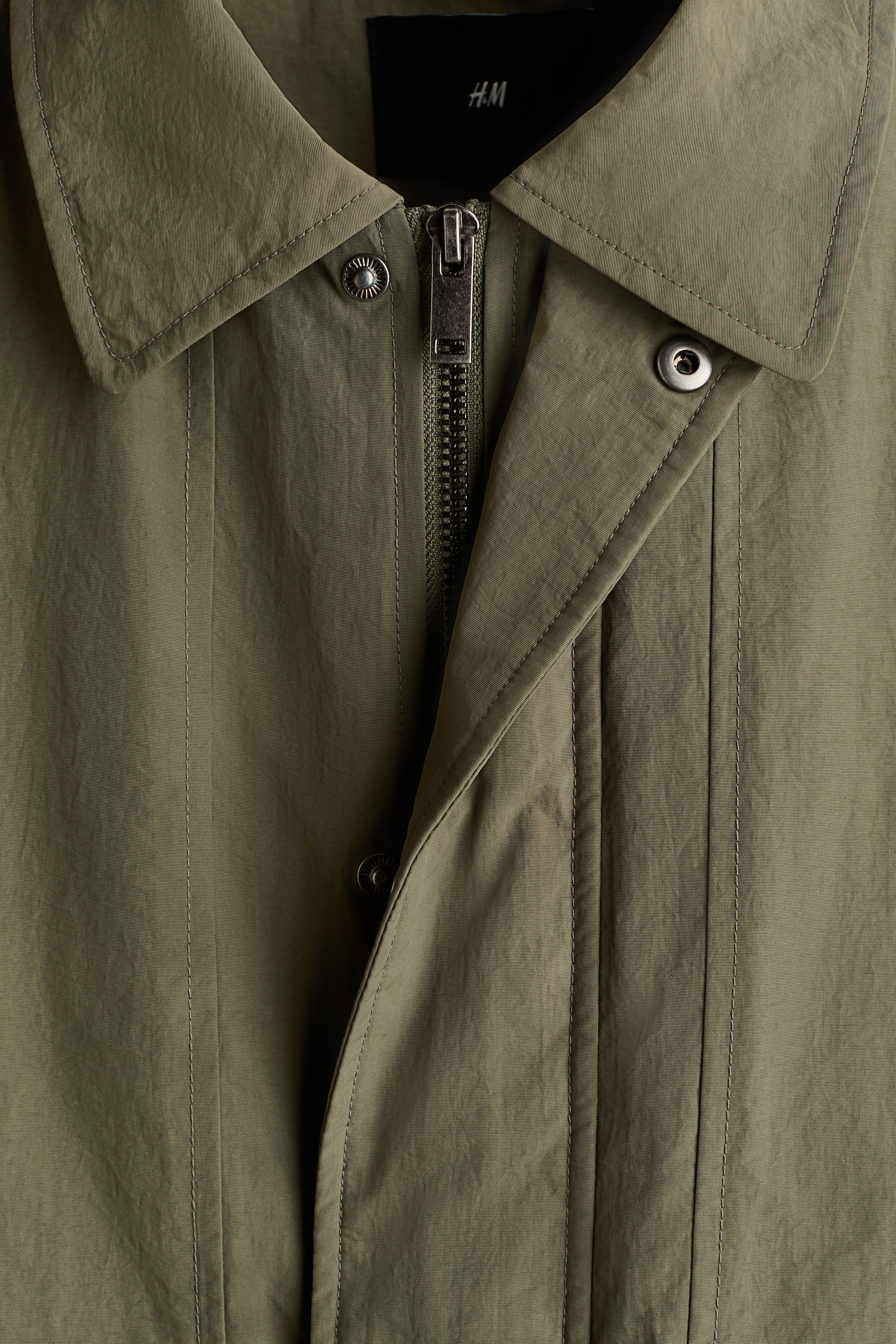 View larger image: Water-repellent coach jacket - Khaki green - Men | H&M MY 2