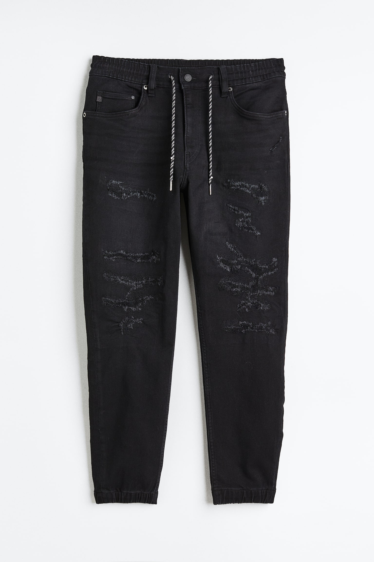 Hybrid Regular Tapered Joggers - Black/Dark denim blue - 1