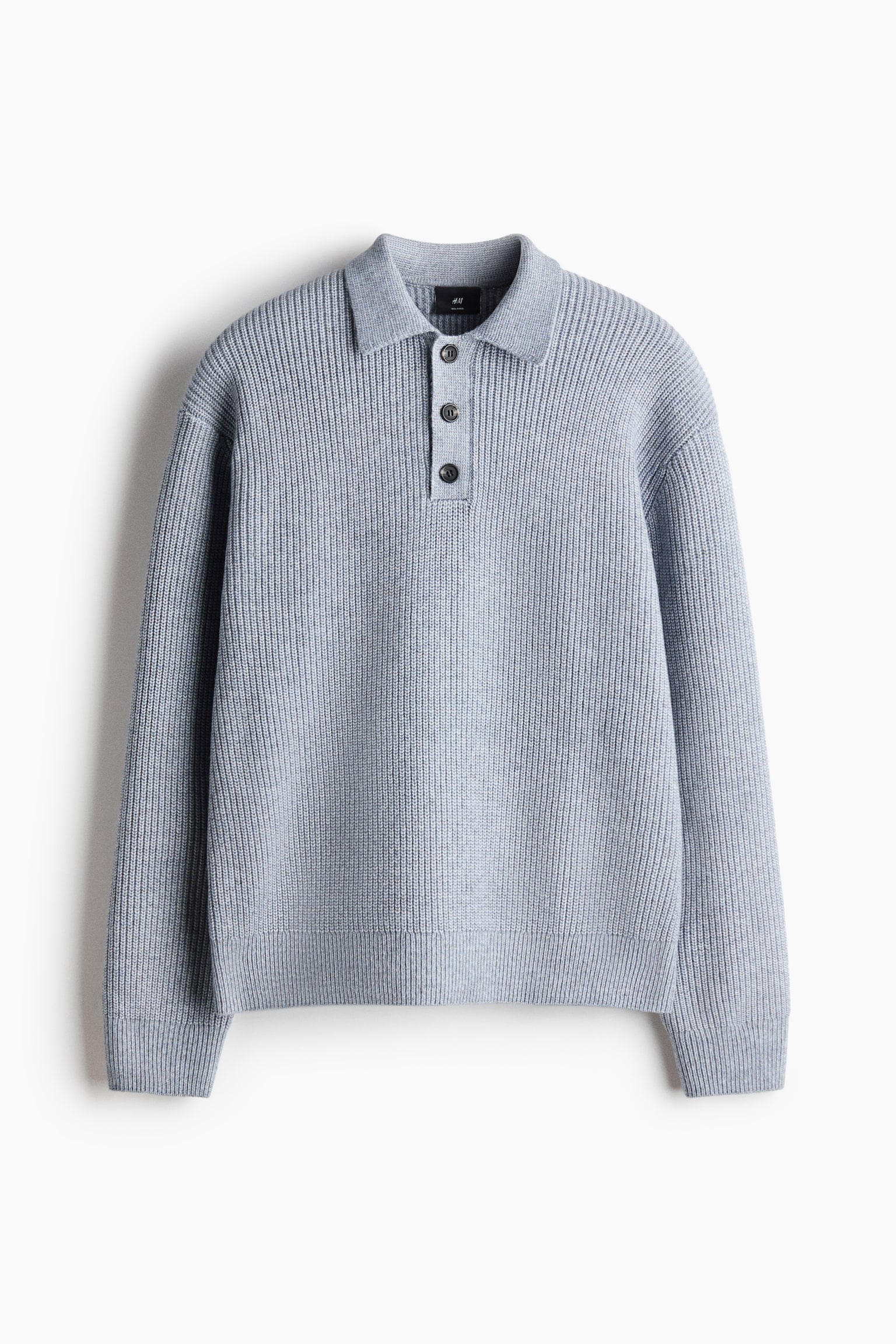 Polo džemper Relaxed Fit - Svetlosiva/Sivosmeđa/Crna