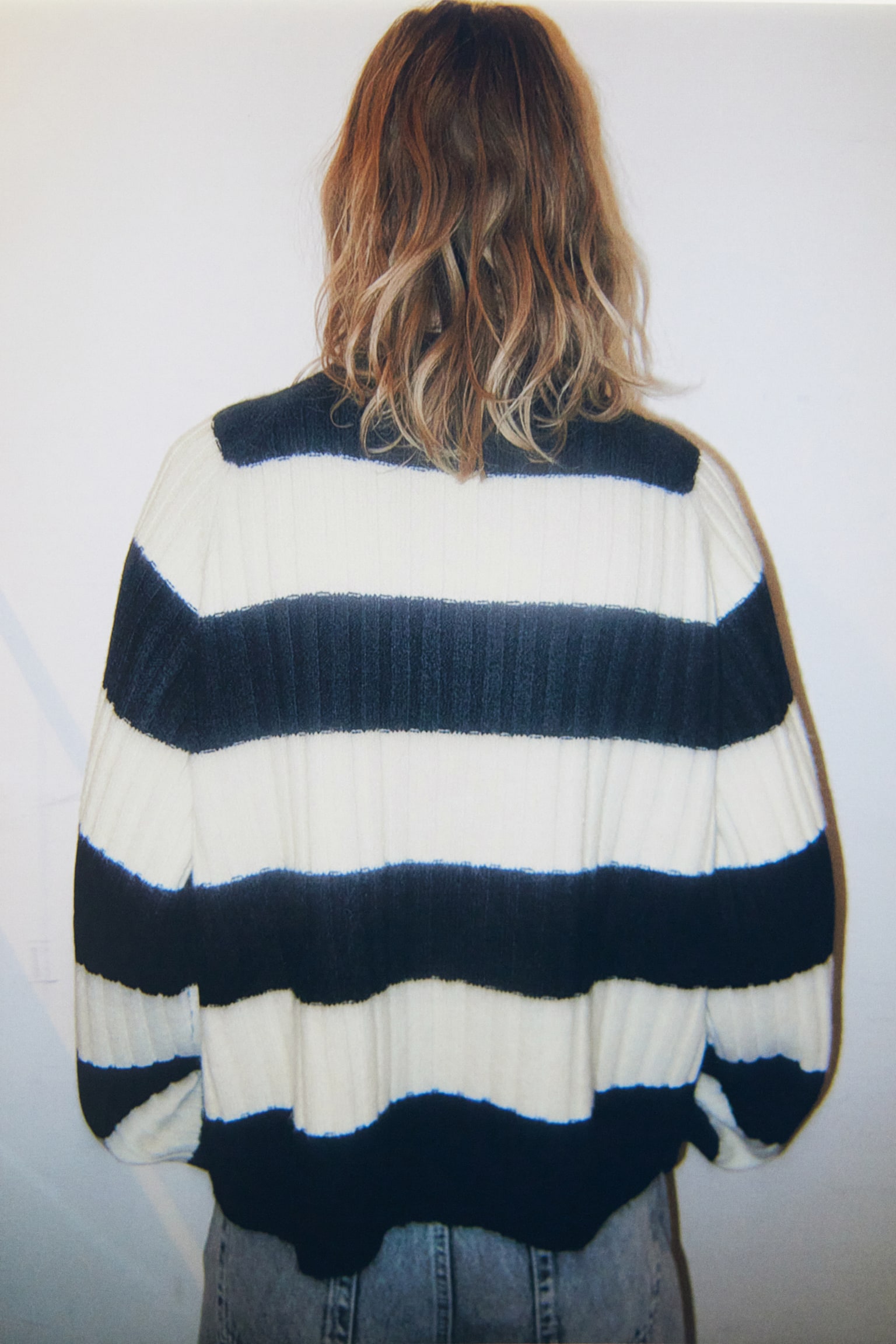 Rib-knit jumper - Black/Cream striped/White/Mole/Striped - 4