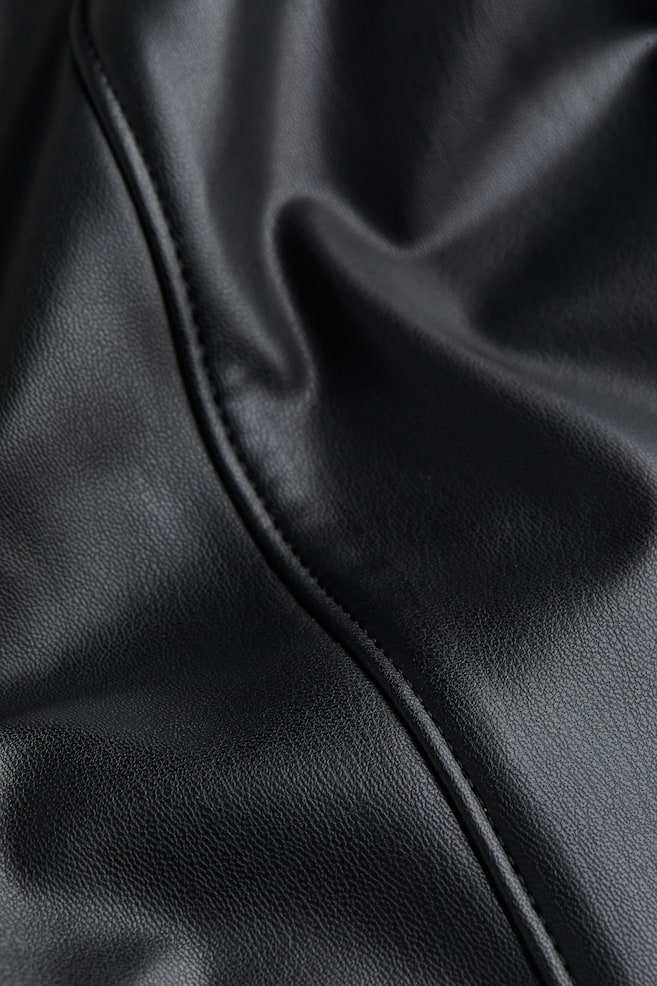 Coated crease-front leggings - Black - 3