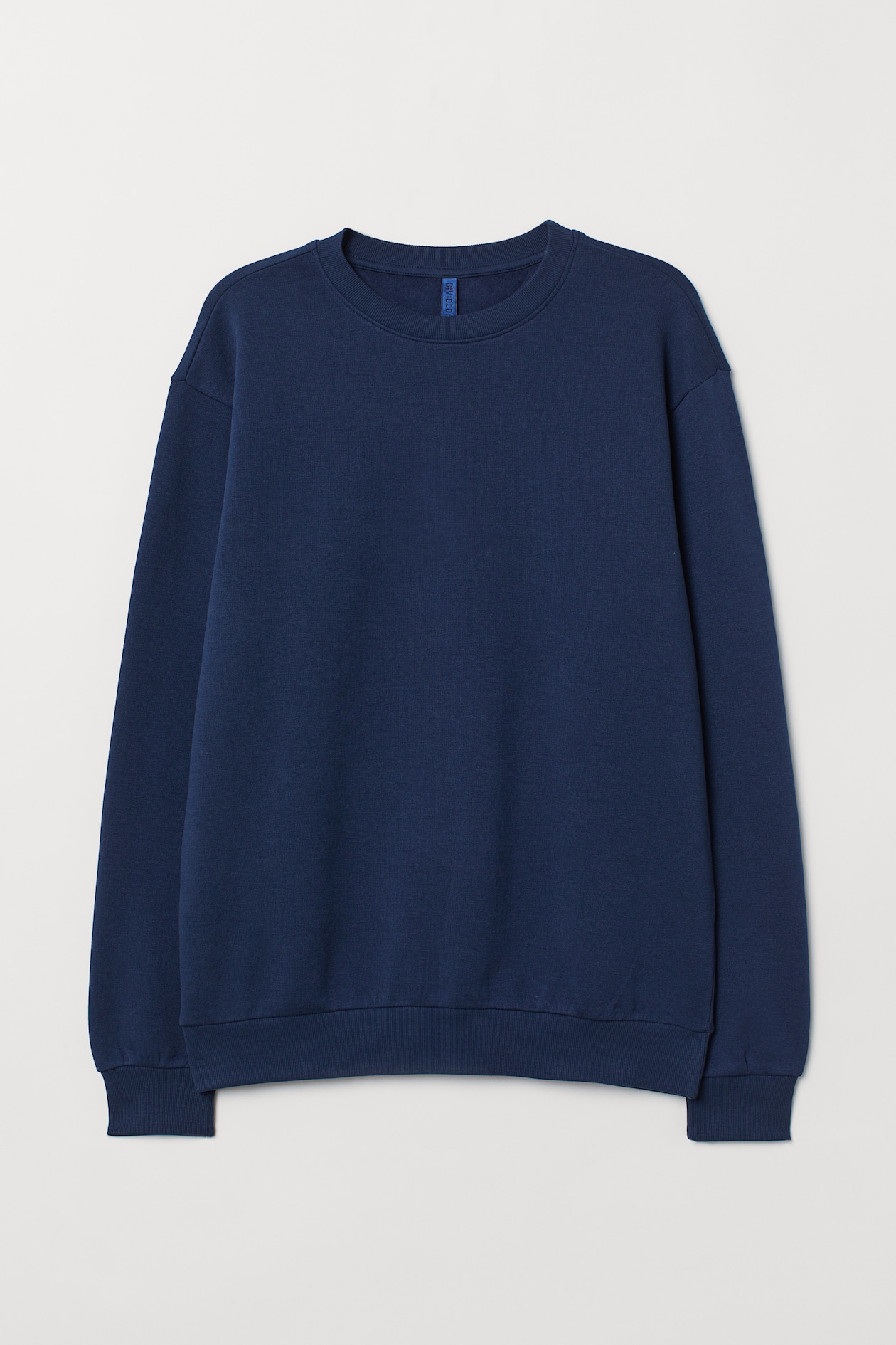 Relaxed Fit Sweatshirt - Round Neck - Long sleeve - Dark blue - Men | H ...