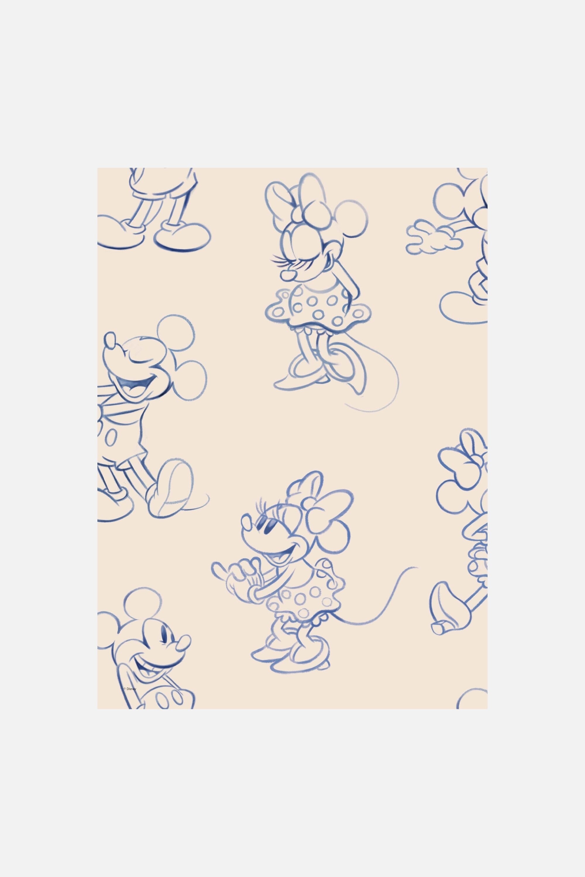 Poster & Frame - Disney - Mickey And Minnie - Classic Sketches - Monivärinen - size: 30x40