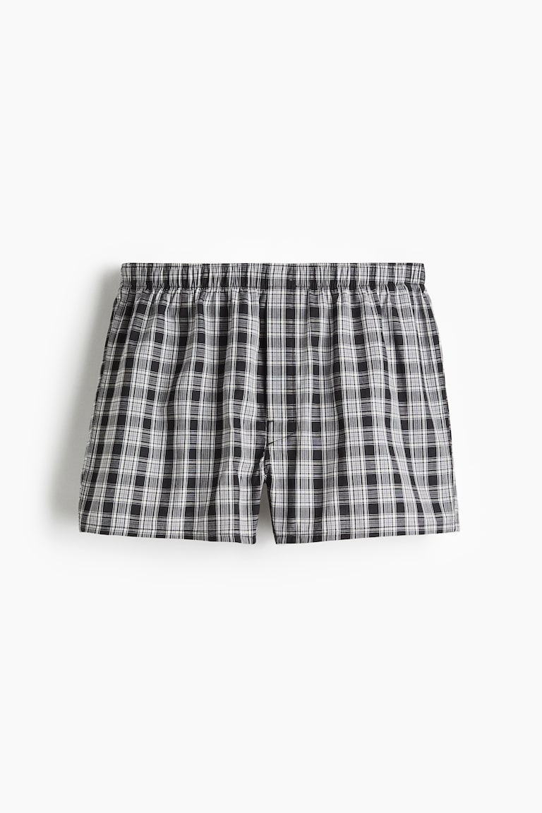 4-pack woven boxer shorts Black/White checked Men H&M IN
