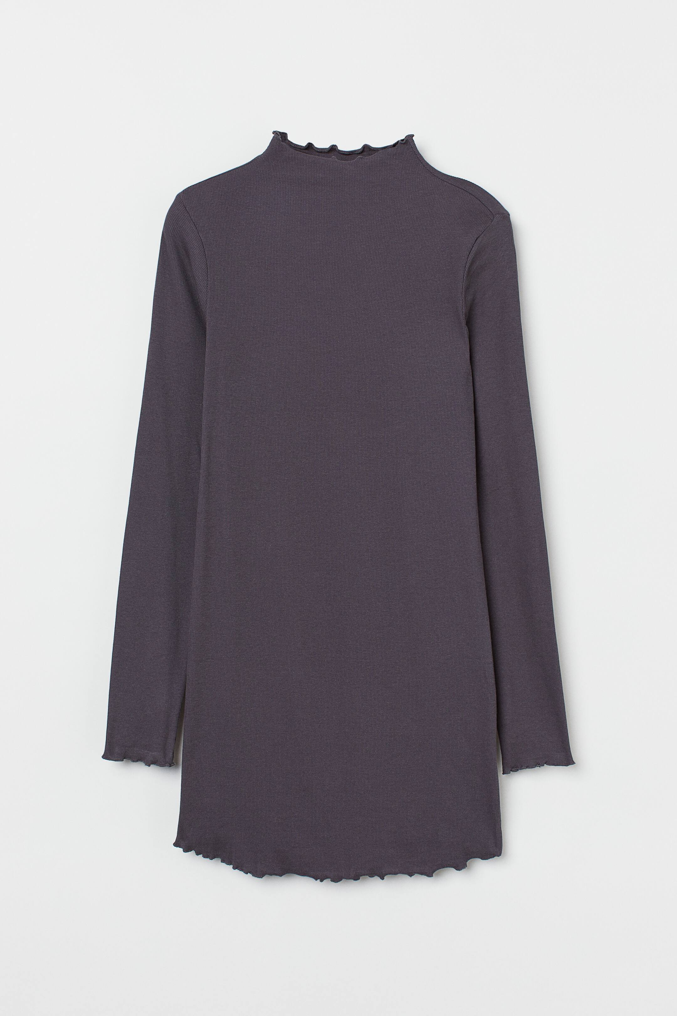 Größeres Bild ansehen: MAMA Geripptes Shirt - Dunkelgrau - Ladies | H&M DE 1