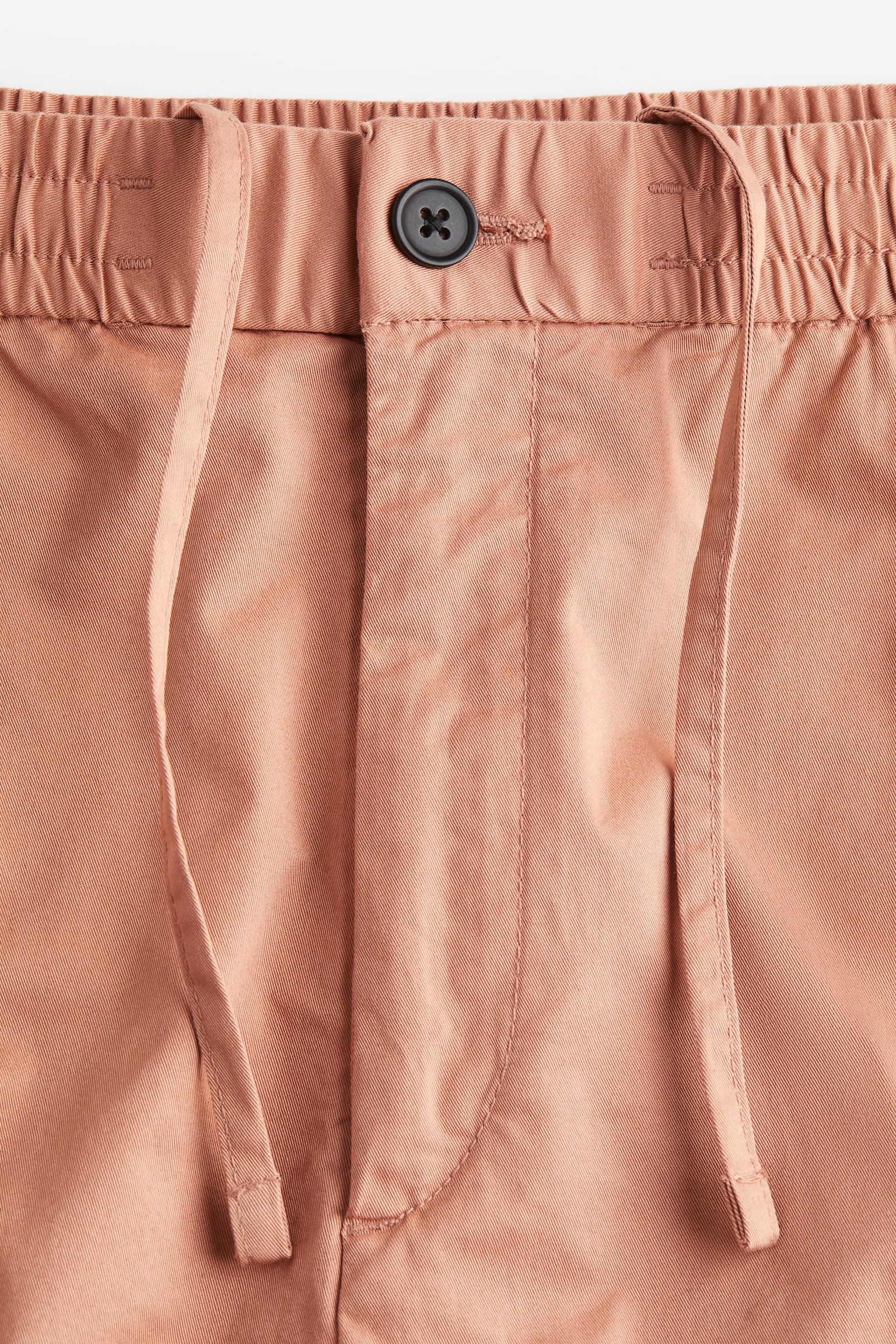 Regular Fit Cotton shorts - Salmon pink/White - 2