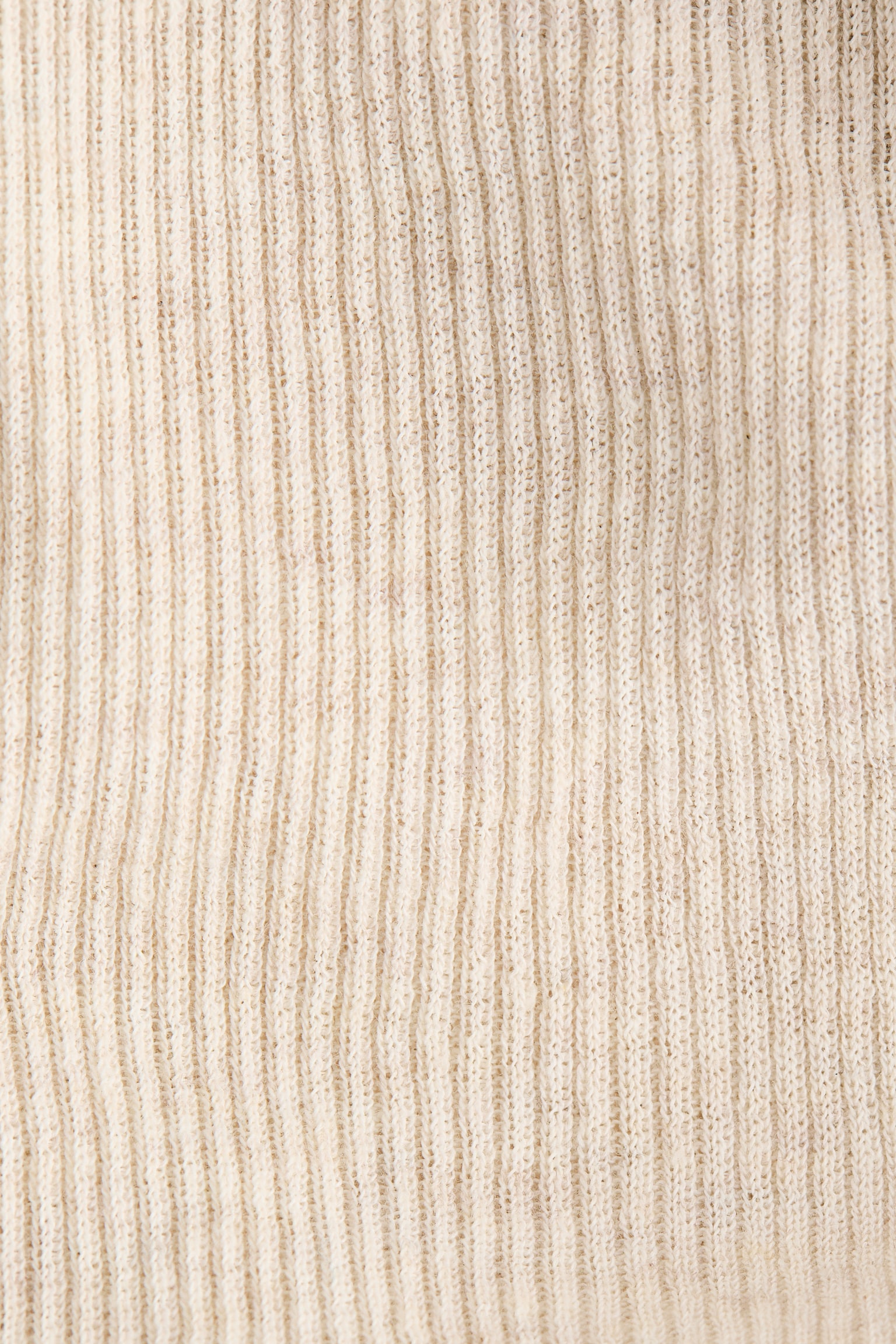 MAMA Rib-knit wrap cardigan - Light beige/Dark brown - 3