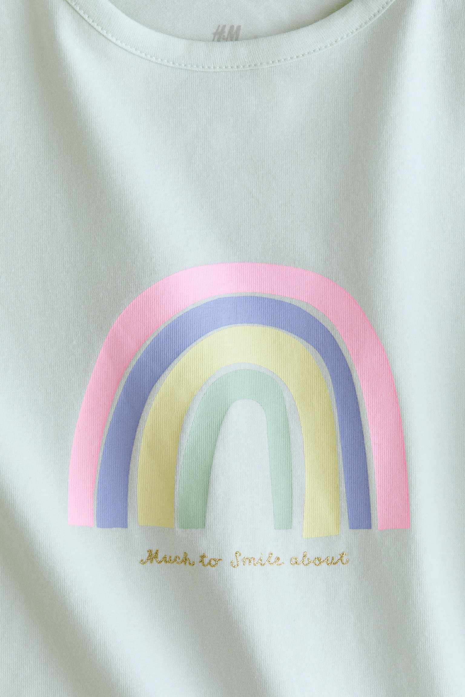 Camiseta de punto con estampado - Verde menta/Arcoíris/Blanco/Arcoíris/Rosa claro/Unicornio/Beige claro/Bailarinas/Rosa claro/Caballo/Beige claro/Floral/Azul claro/Cerezas/Blanco/Cerezas/Crema/Lazos/Azul/Floral/Violeta claro/Unicornio - 2