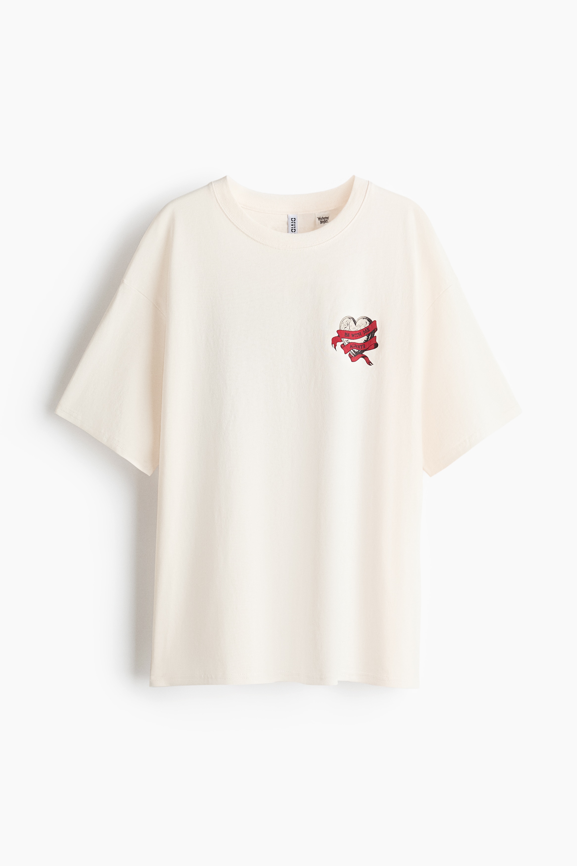 Playera oversized con diseño - Beige claro/Wuthering Heights/Crema/Wuthering Heights