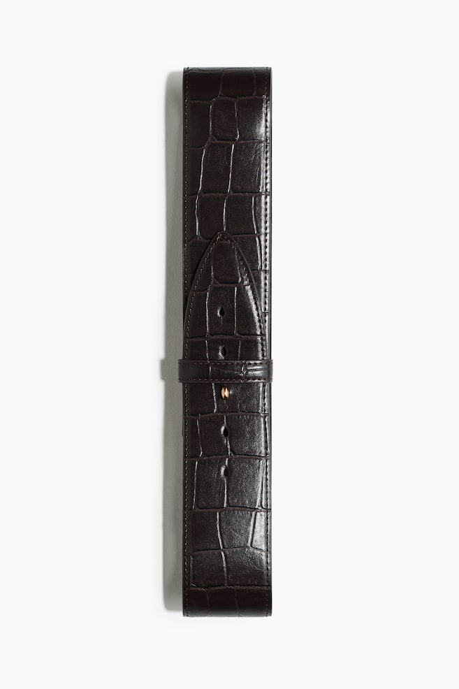 Cinturón revestido - Marrón oscuro/Marrón/Piel de serpiente - 1
