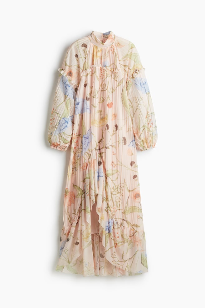 Maxivestido de volantes - Albaricoque claro/Floral - 1