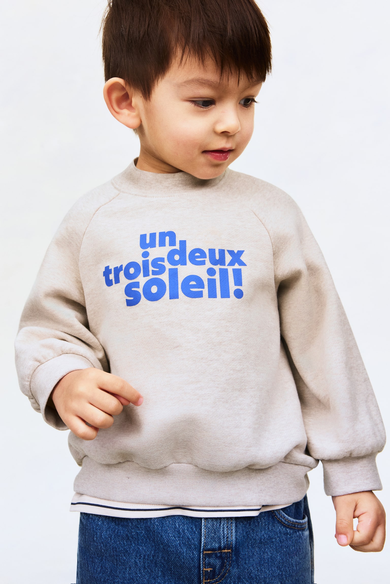 Pamučna dukserica s vezenim detaljem - Svetlobež/Soleil/Smeđa/Bien Joué - 4