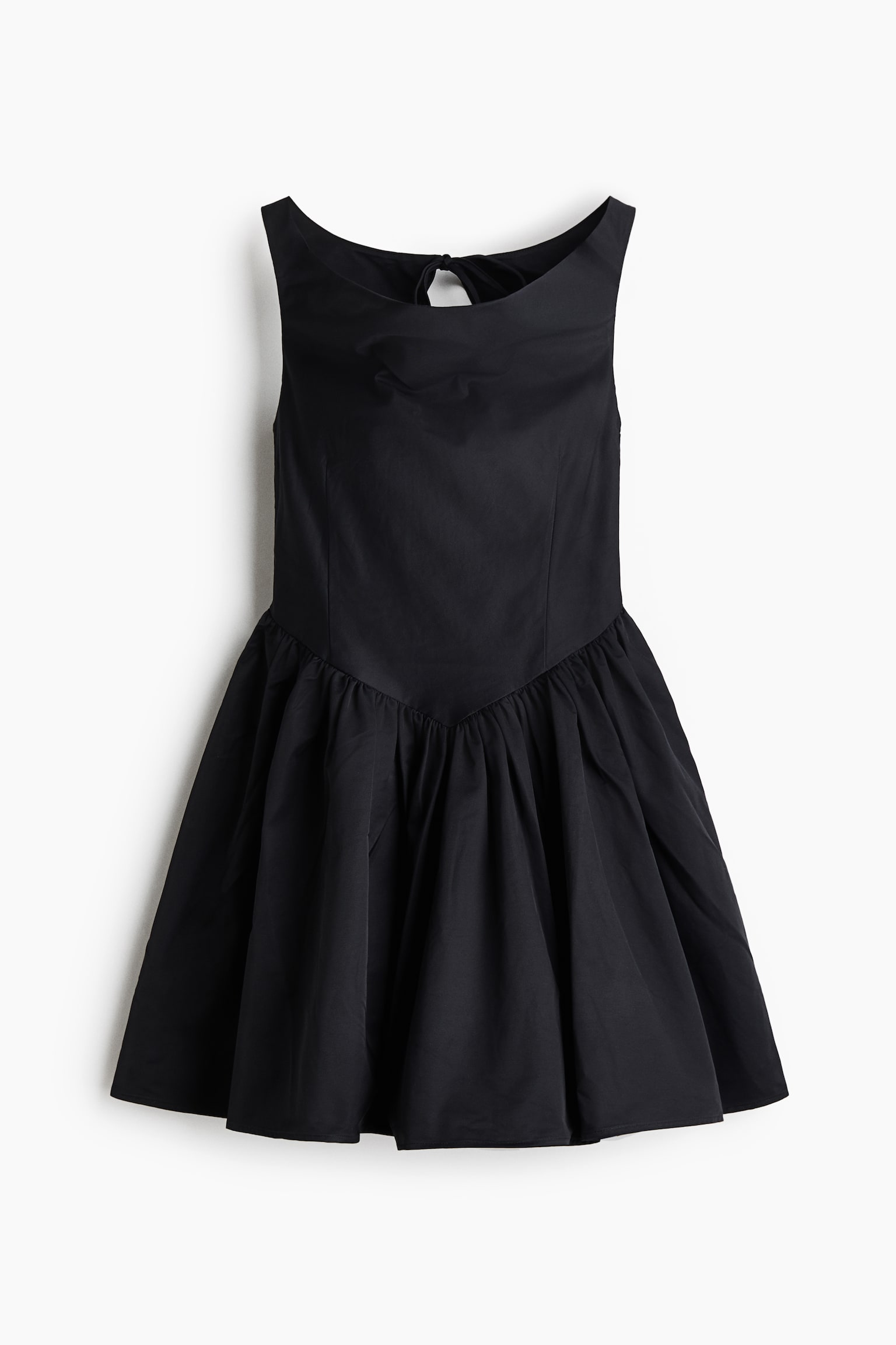 Женское платье H&M Cowl-Neck Dress with Flared Skirt, цвет: Чёрный — фото 1