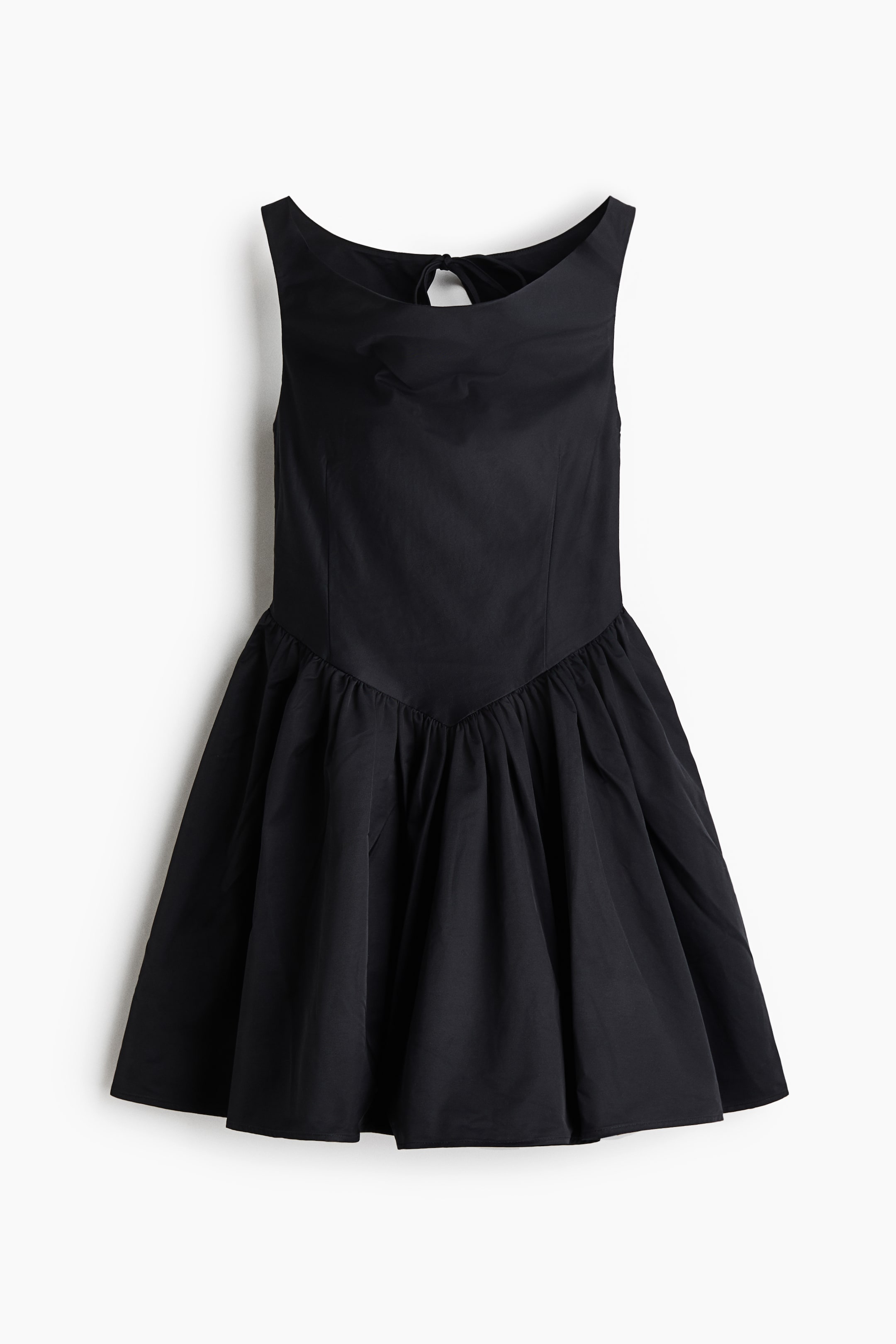 Cowl-Neck Dress with Flared Skirt