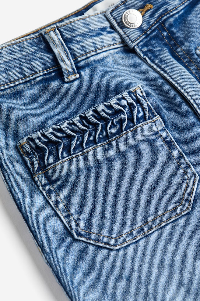 Cropped jeans - Denimblå - 5