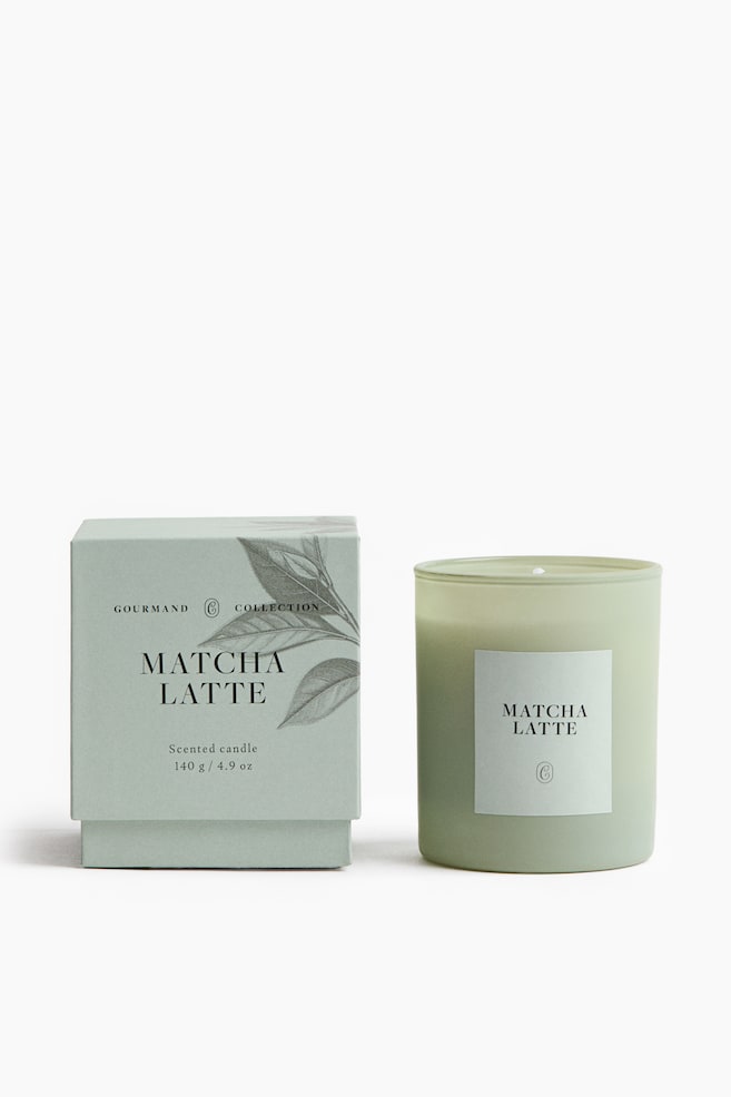 Scented candle in glass holder - Matcha Latte/Pumpkin Spice/Warm Espresso/Jasmine/Rose/Sandalwood - 1