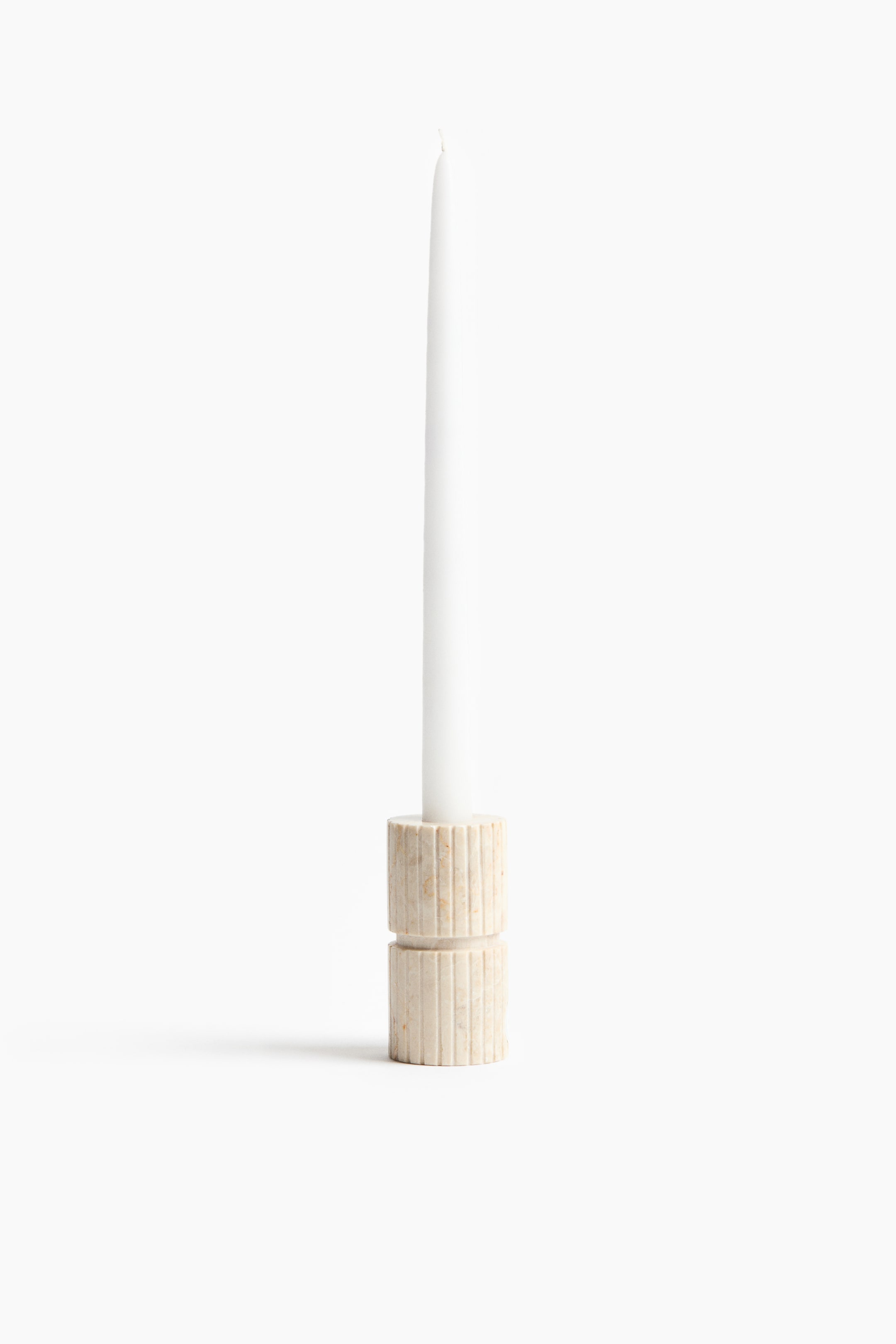 View larger image: Marble candlestick - Light beige/Marbled - Home All | H&M GB 1