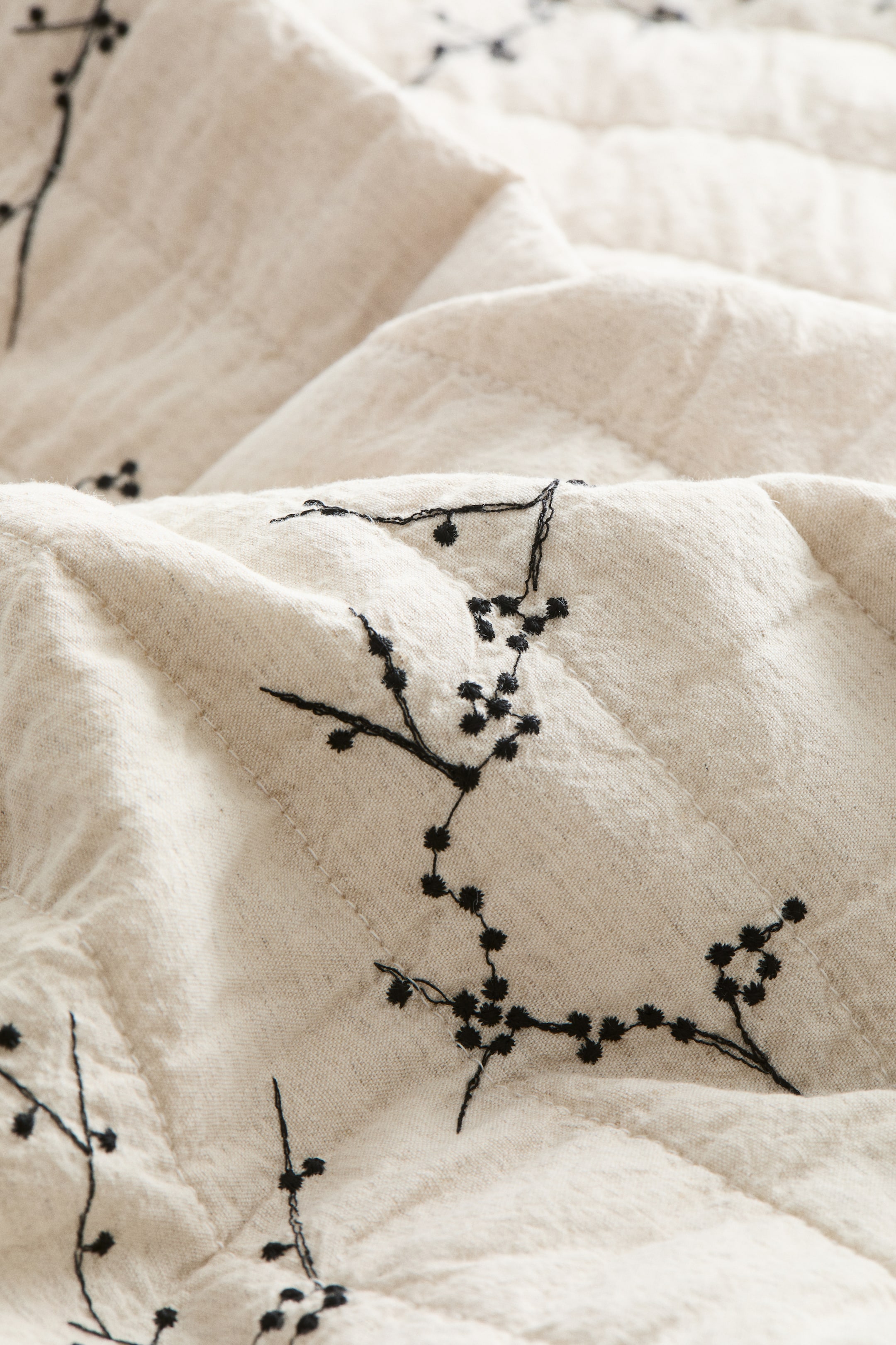 Housse de coussin en lin mélangé