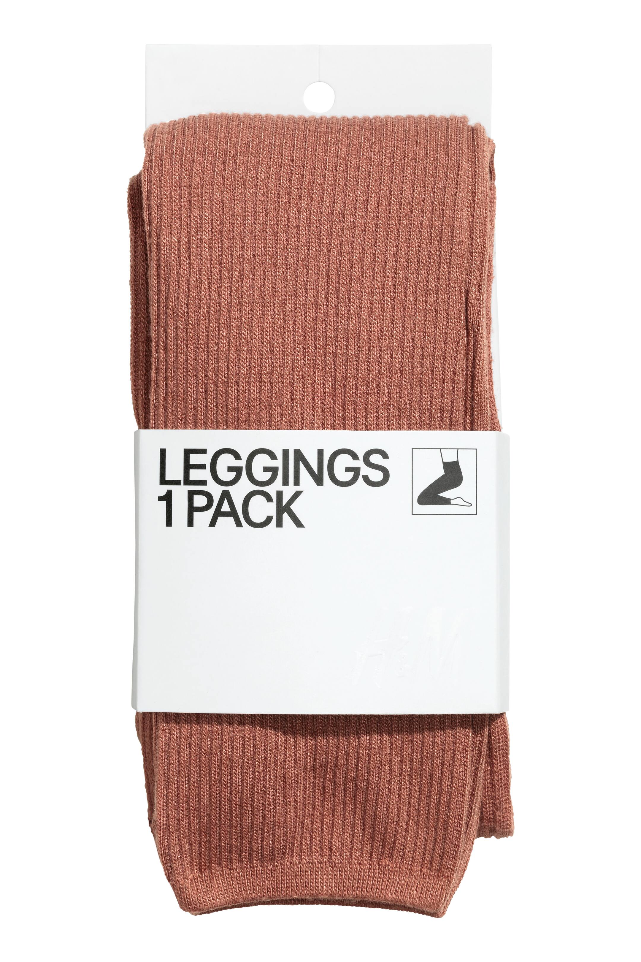 View larger image: Ribbed leggings - Rust - Ladies | H&M GB 1
