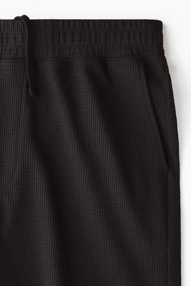 Shorts en punto texturizado - Negro/Blanco - 3