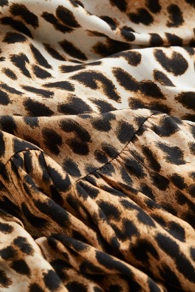 Patterned shirt dress - Brown/Leopard print - 6