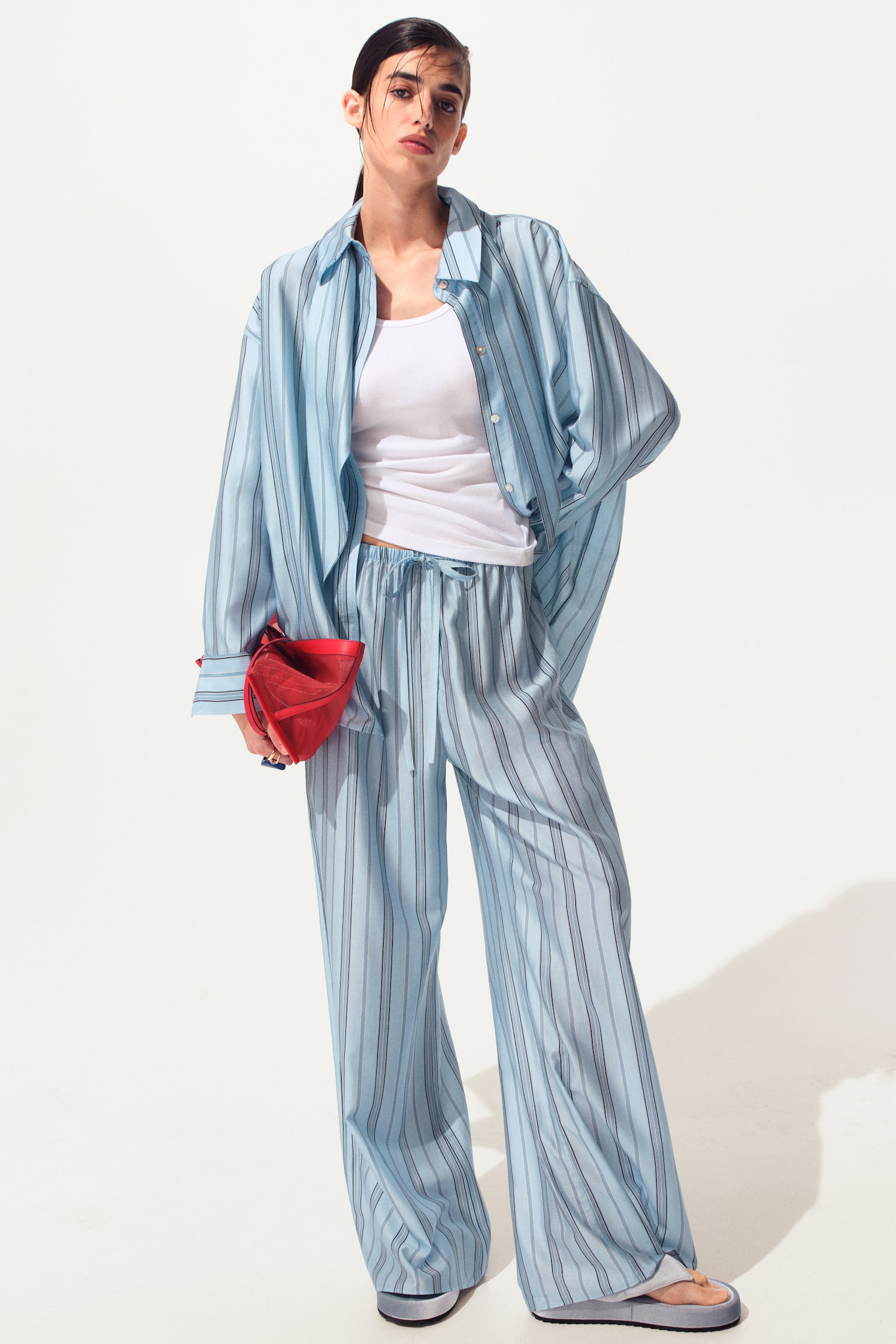 Wide drawstring trousers - 3