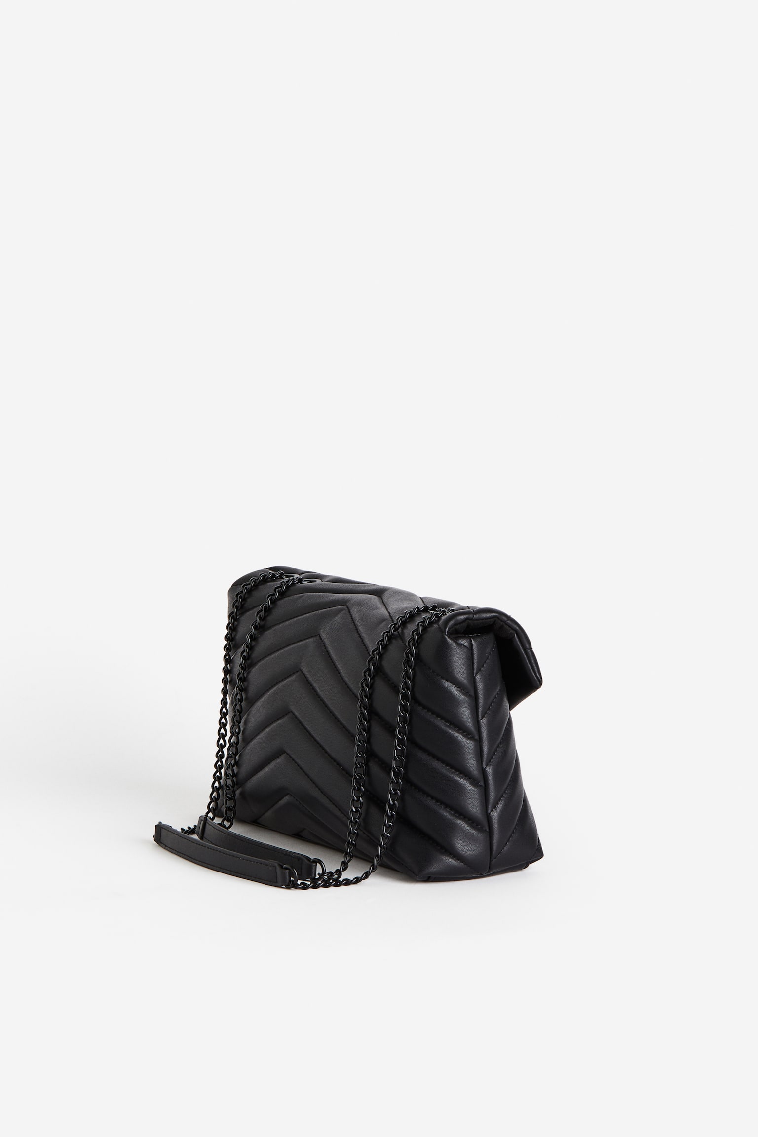 Quilted Shoulder Bag - Black - 2