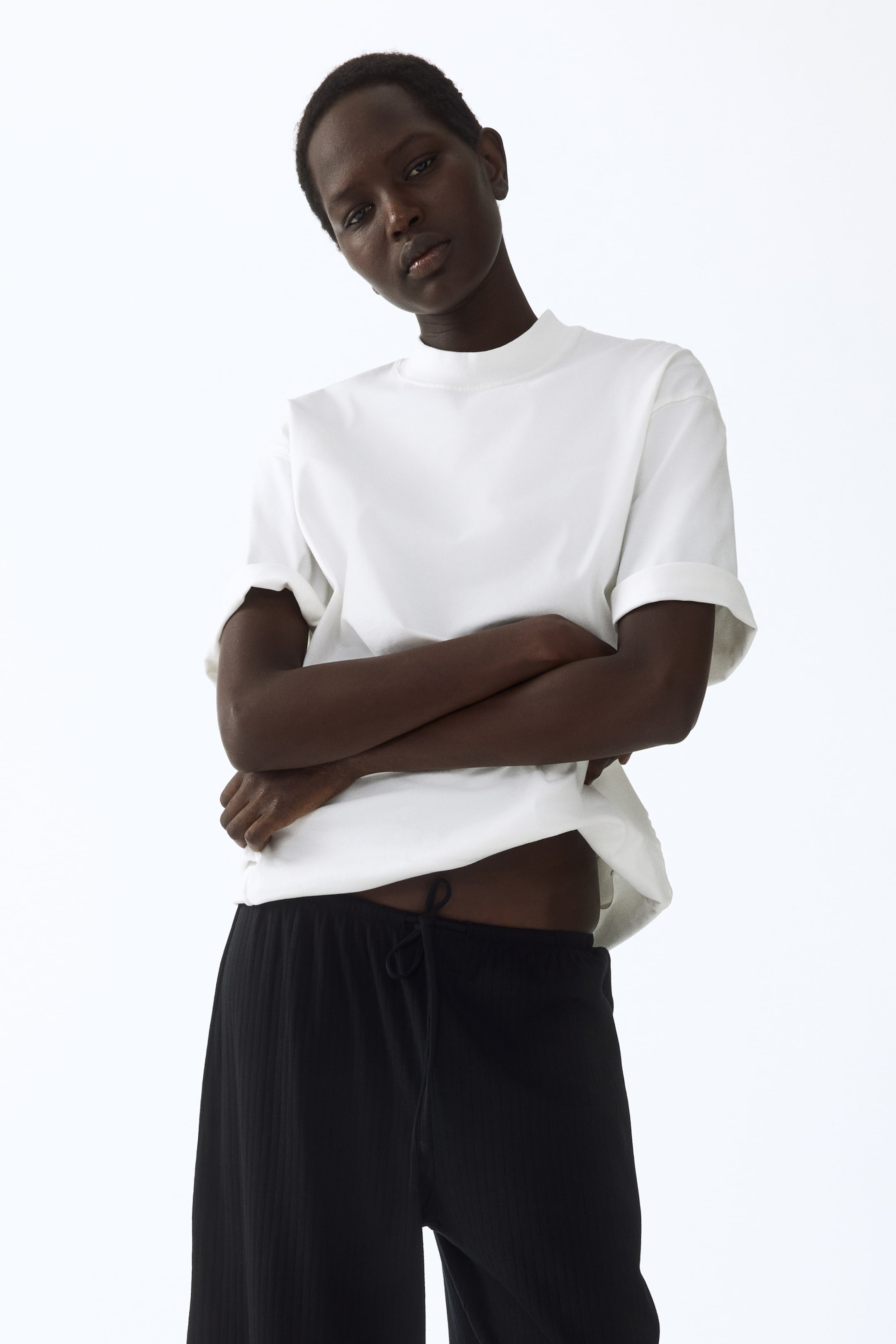 Женские брюки H&M Ribbed Drawstring Pants — фото 4