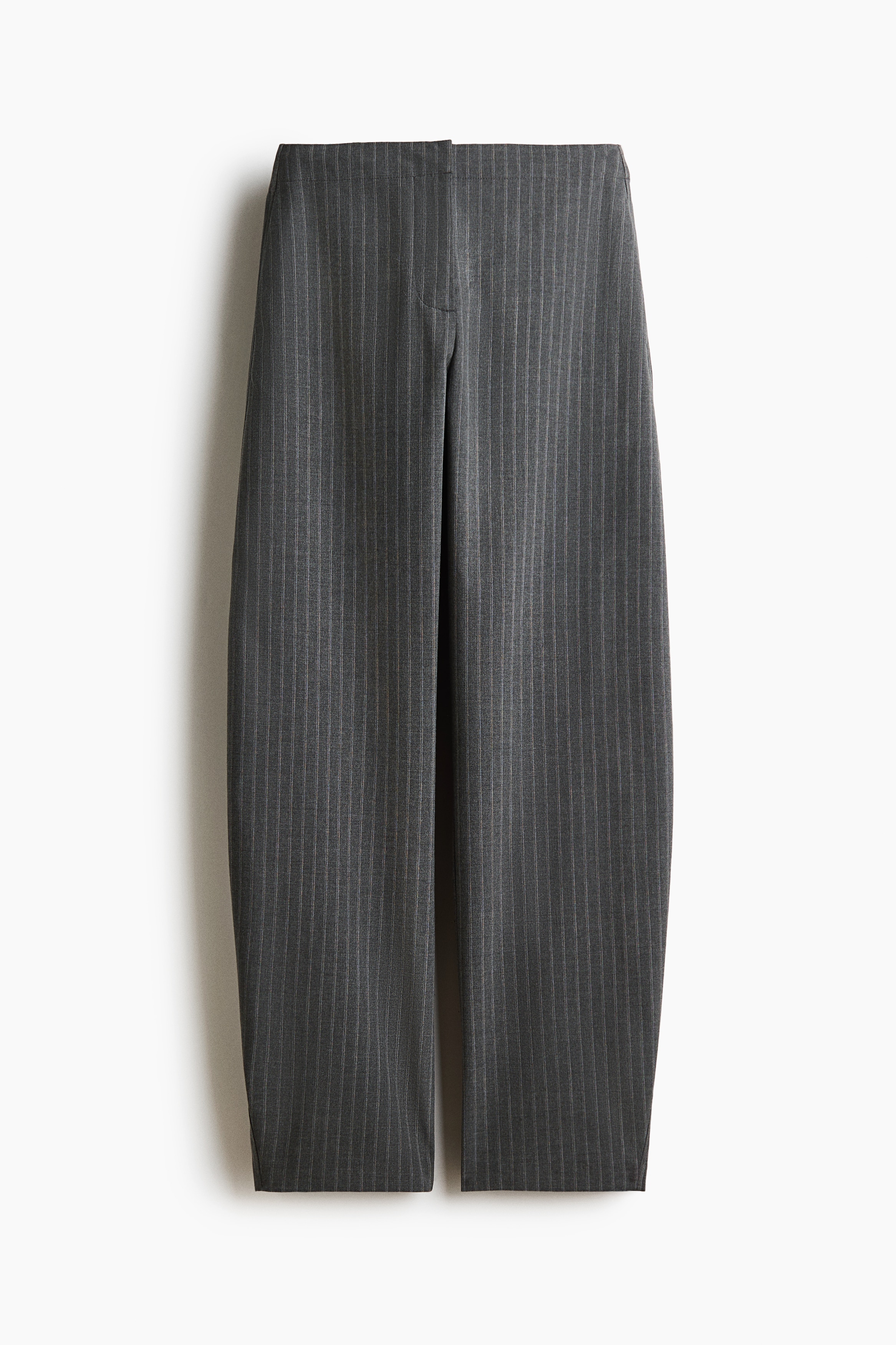 Pantaloni barrel sartoriali - Grigio scuro/gessato