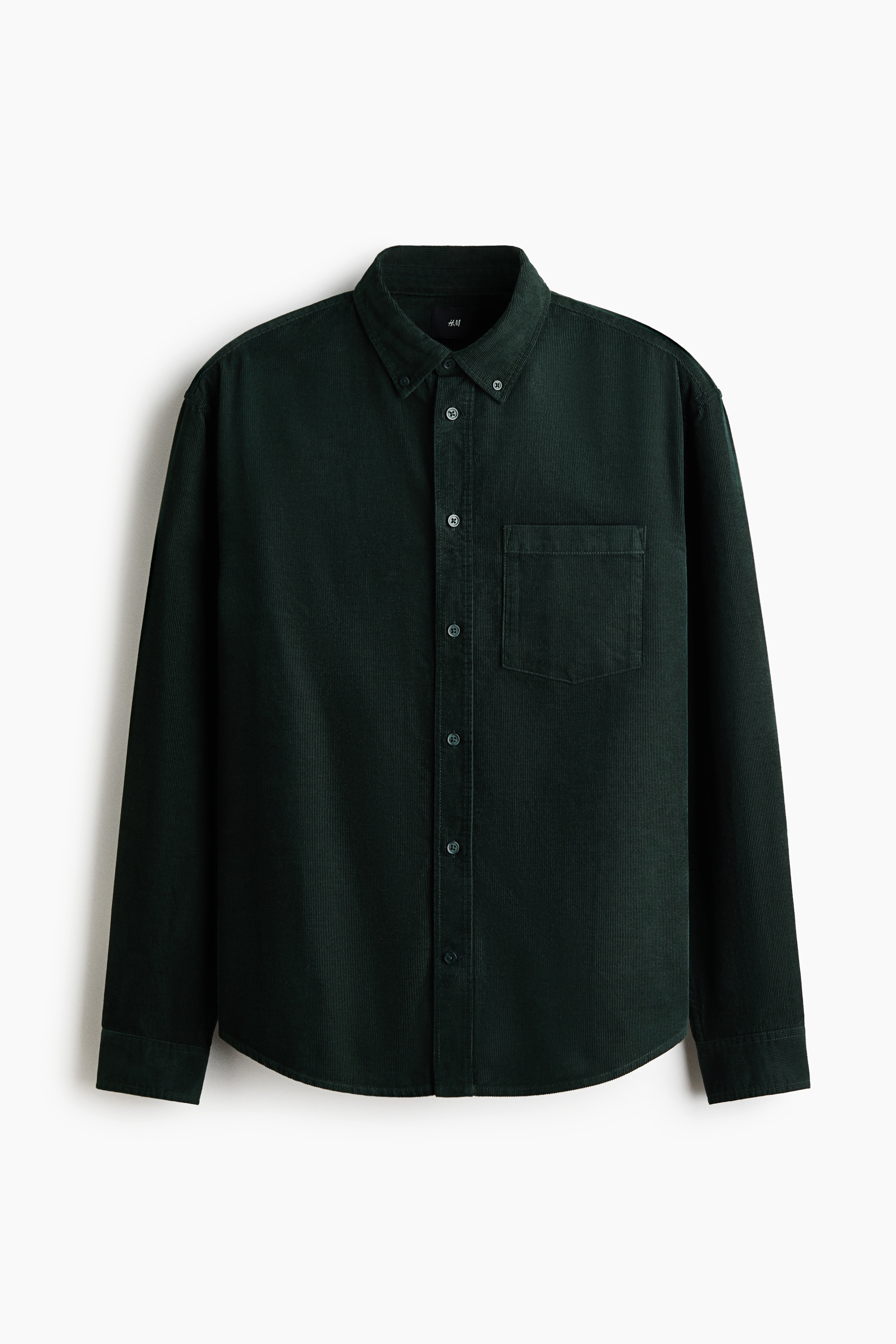 Regular-Fit Corduroy Shirt - Dark green/Navy blue/Khaki green/Blue/Light beige