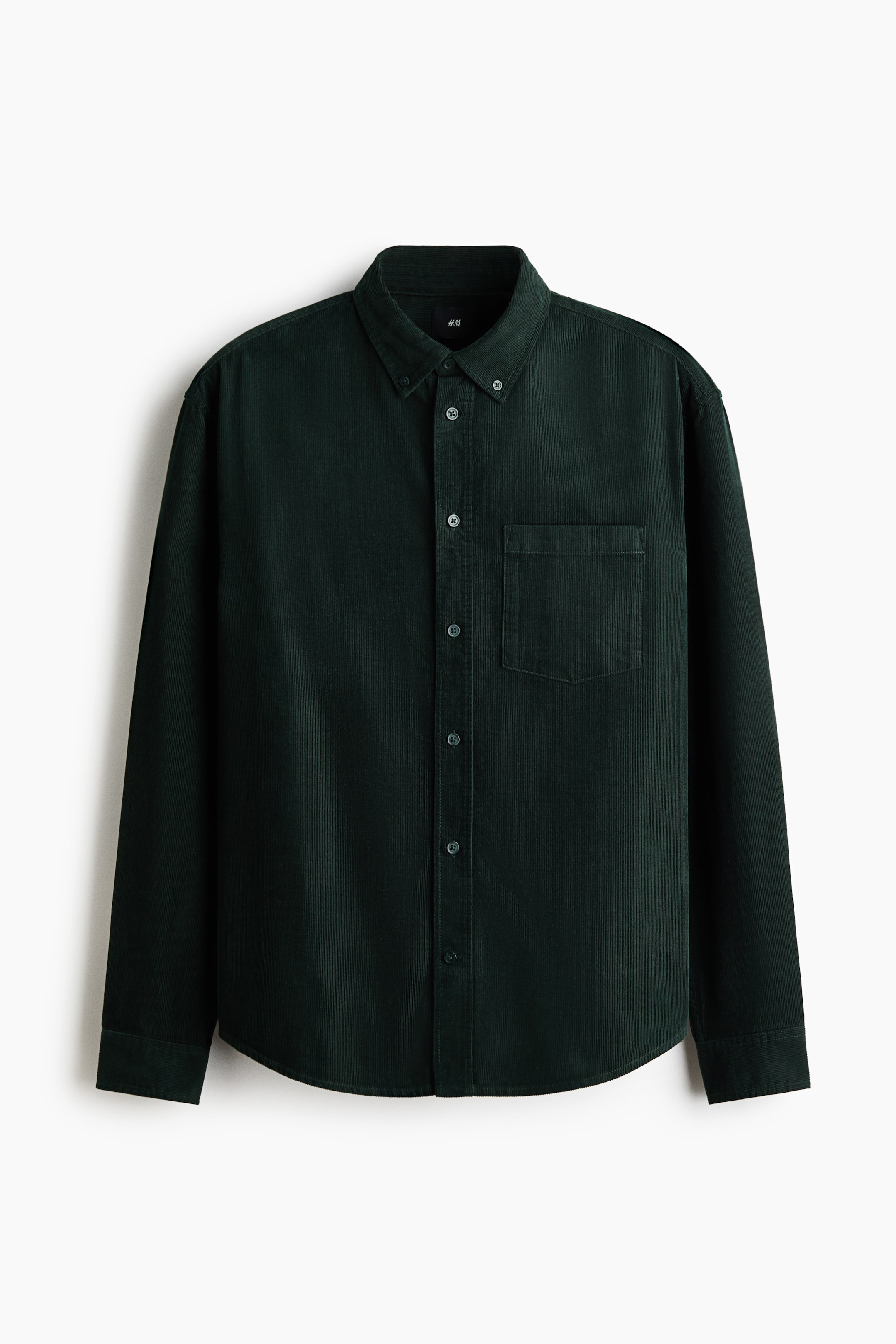 Мужские рубашки H&M Regular-Fit Corduroy Shirt